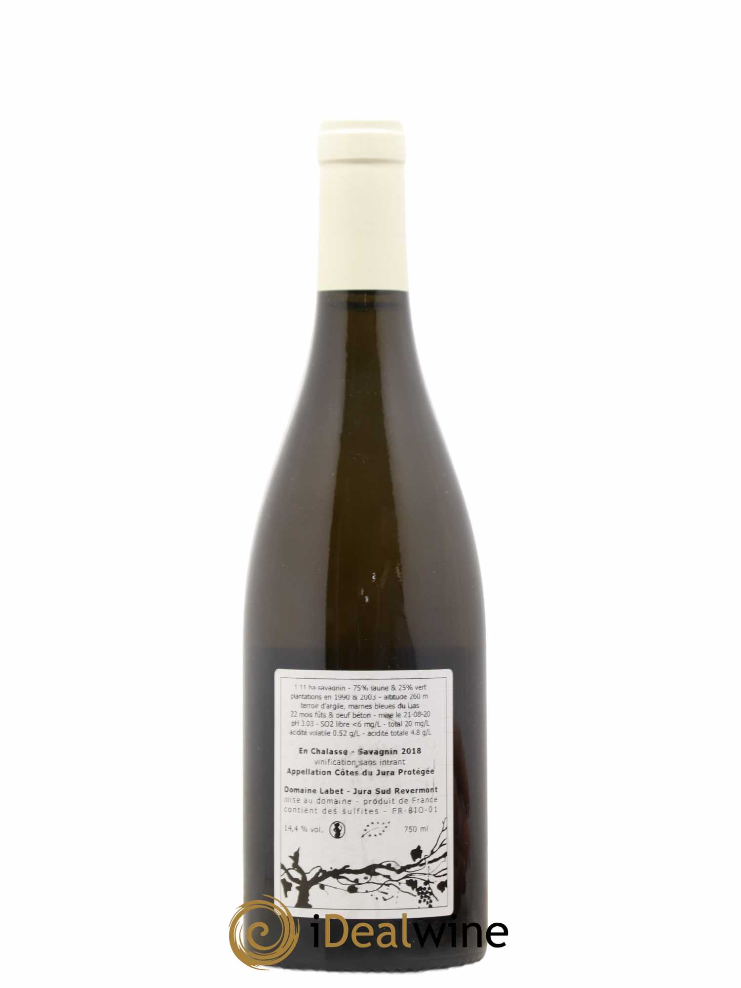 Côtes du Jura Fleur de Savagnin En Chalasse Romain - Julien - Charline Labet 2018 - Lot de 1 bouteille - 1