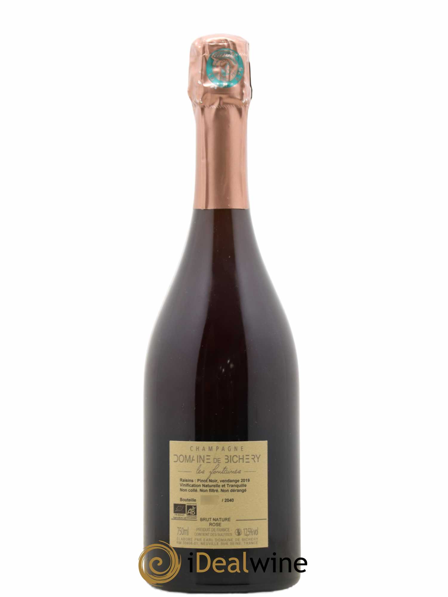 Champagne - Rosé de Saignée cuvée Les Fontaines  Domaine Bichery 2019 - Posten von 1 Flasche - 1