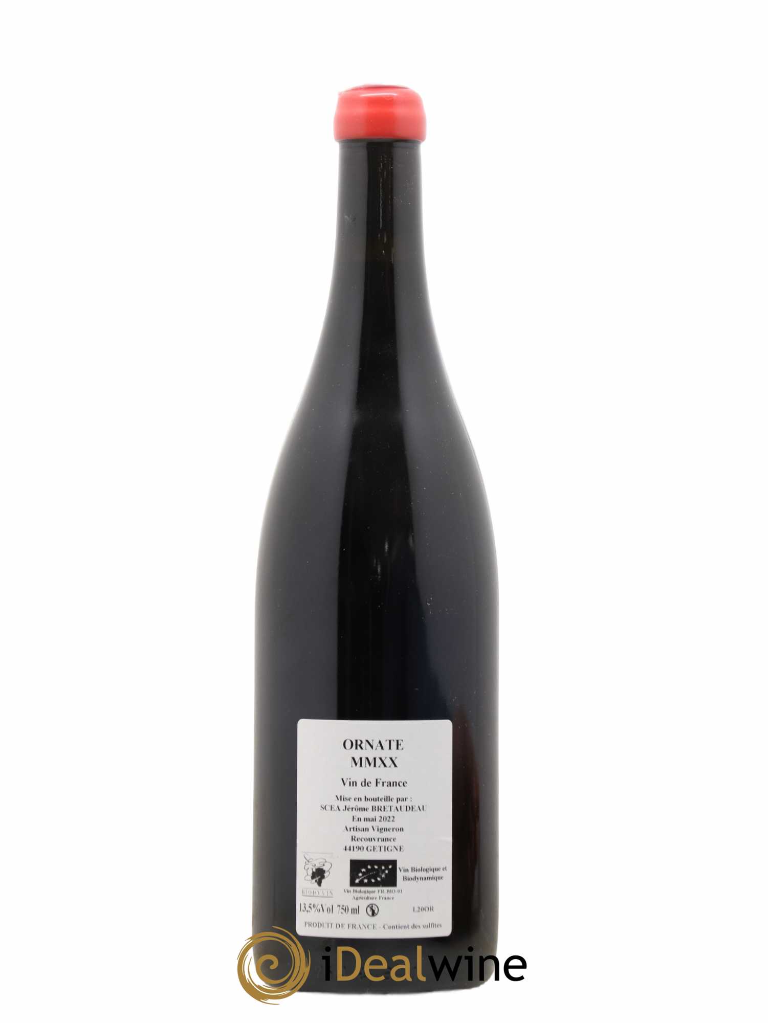 Vin de France Merlot Ornaté Jérôme Bretaudeau - Domaine de Bellevue 2020 - Lot de 1 bouteille - 1