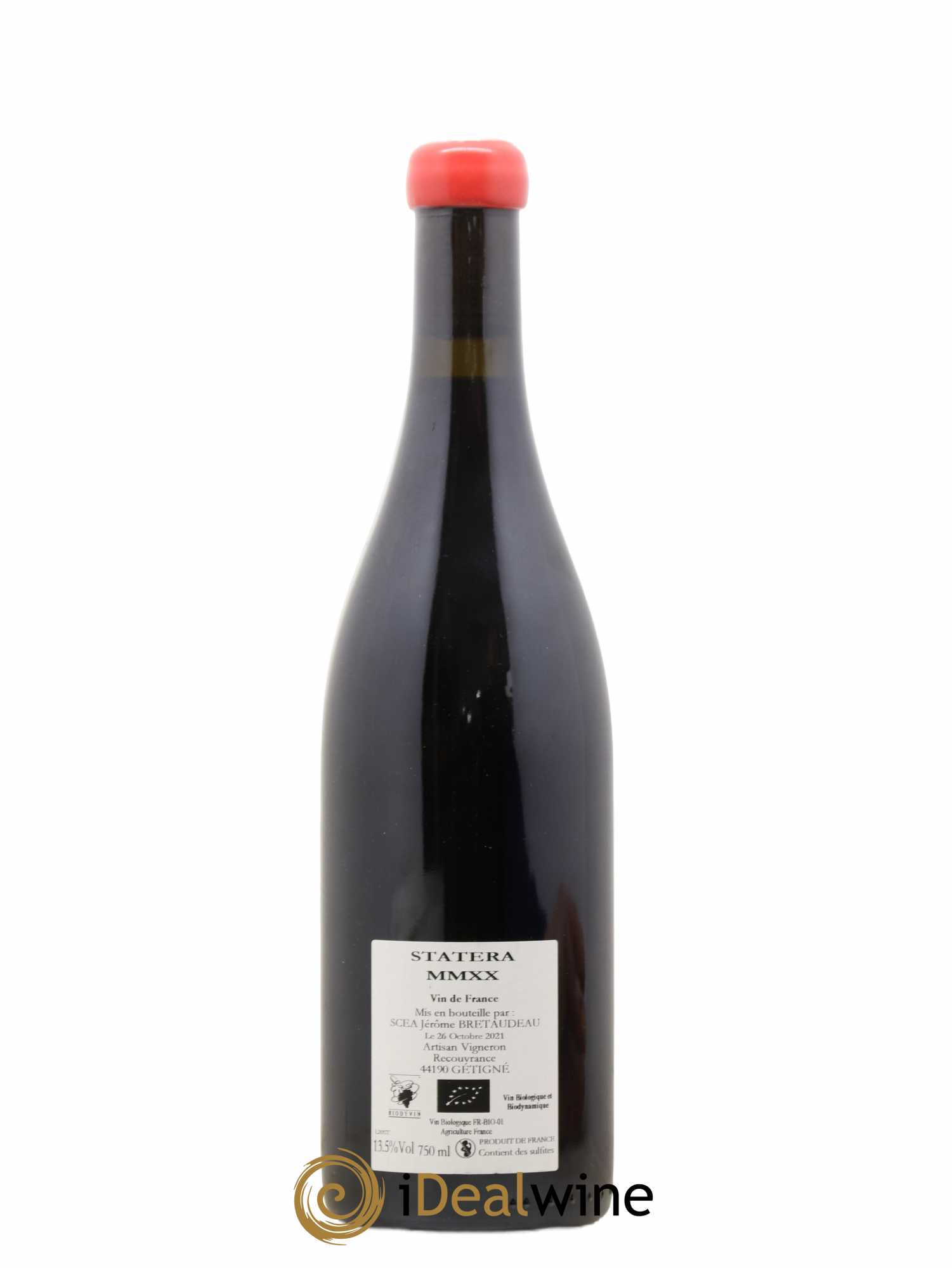 Vin de France Statera Jérôme Bretaudeau - Domaine de Bellevue 2020 - Lot de 1 bouteille - 1