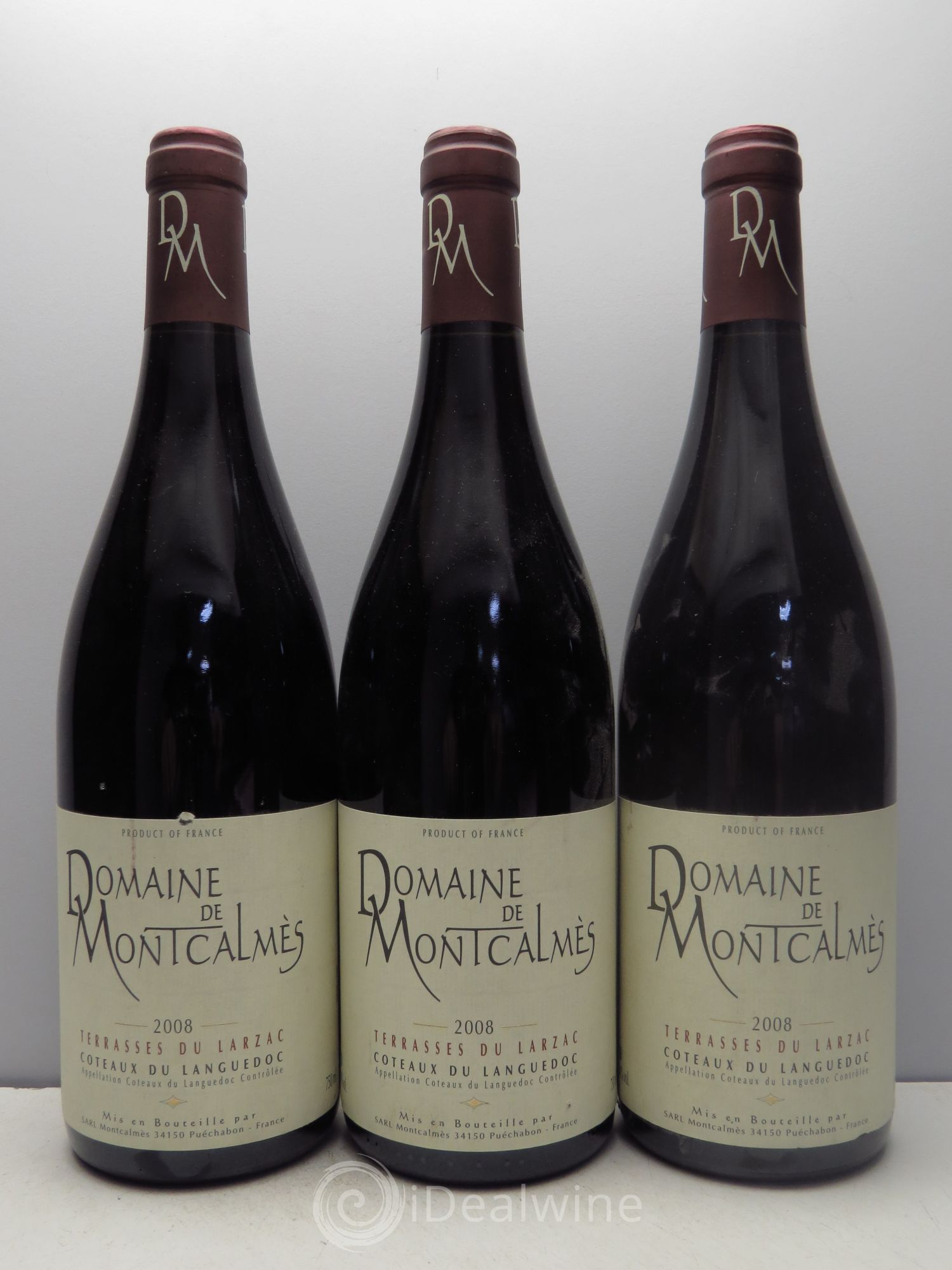 Terrasses du Larzac Domaine de Montcalmès Frédéric Pourtalié 2008 - Lot de 3 bouteilles - 0