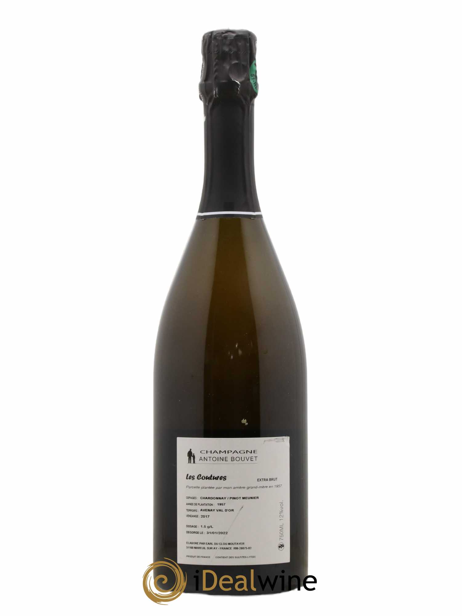 Les Coutures Extra-Brut Antoine Bouvet (sans prix de réserve) 2017 - Lot de 1 bouteille - 1