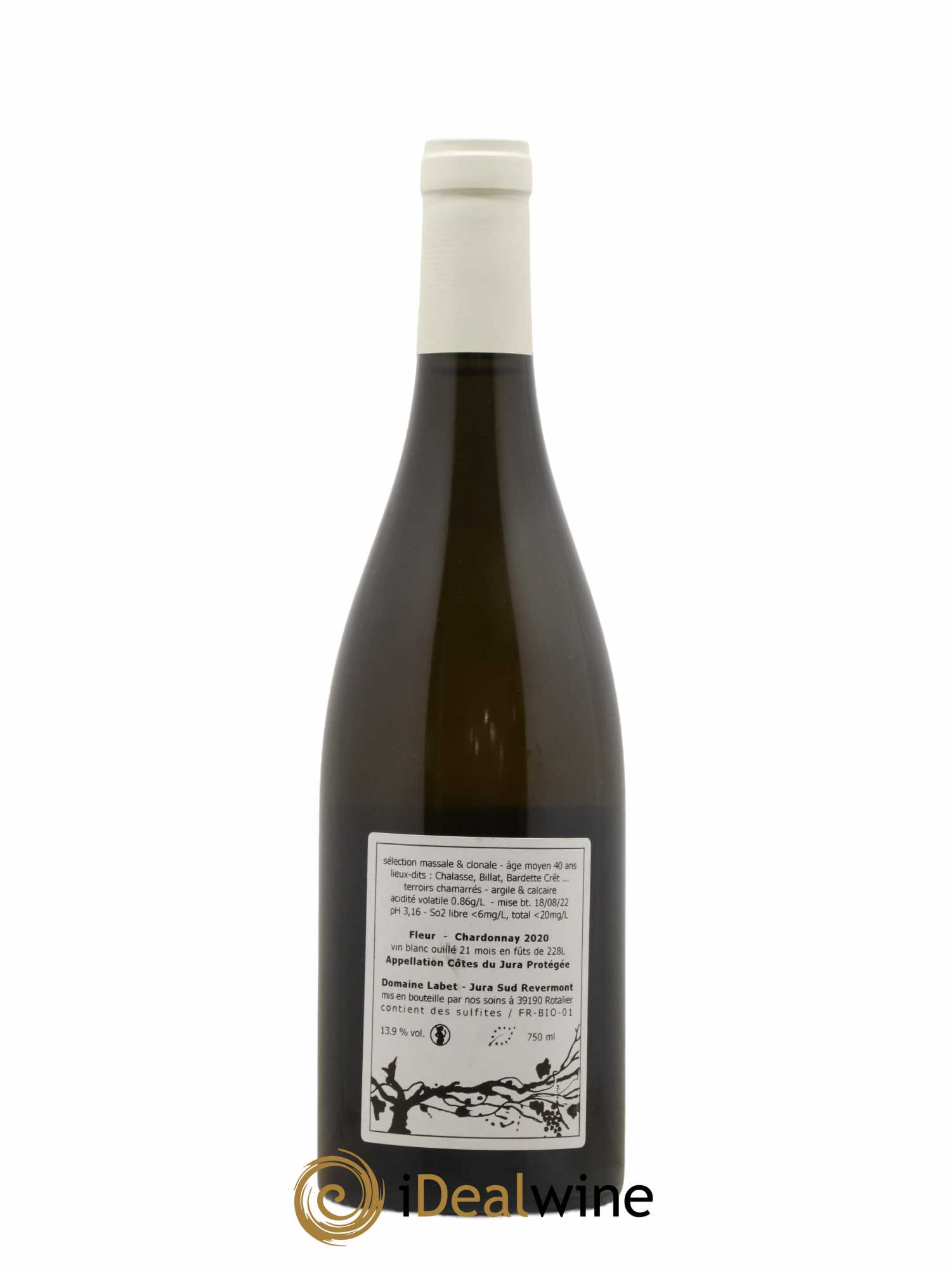 Côtes du Jura Chardonnay Fleur Romain - Julien - Charline Labet (sans prix de réserve) 2020 - Lot de 1 bouteille - 1