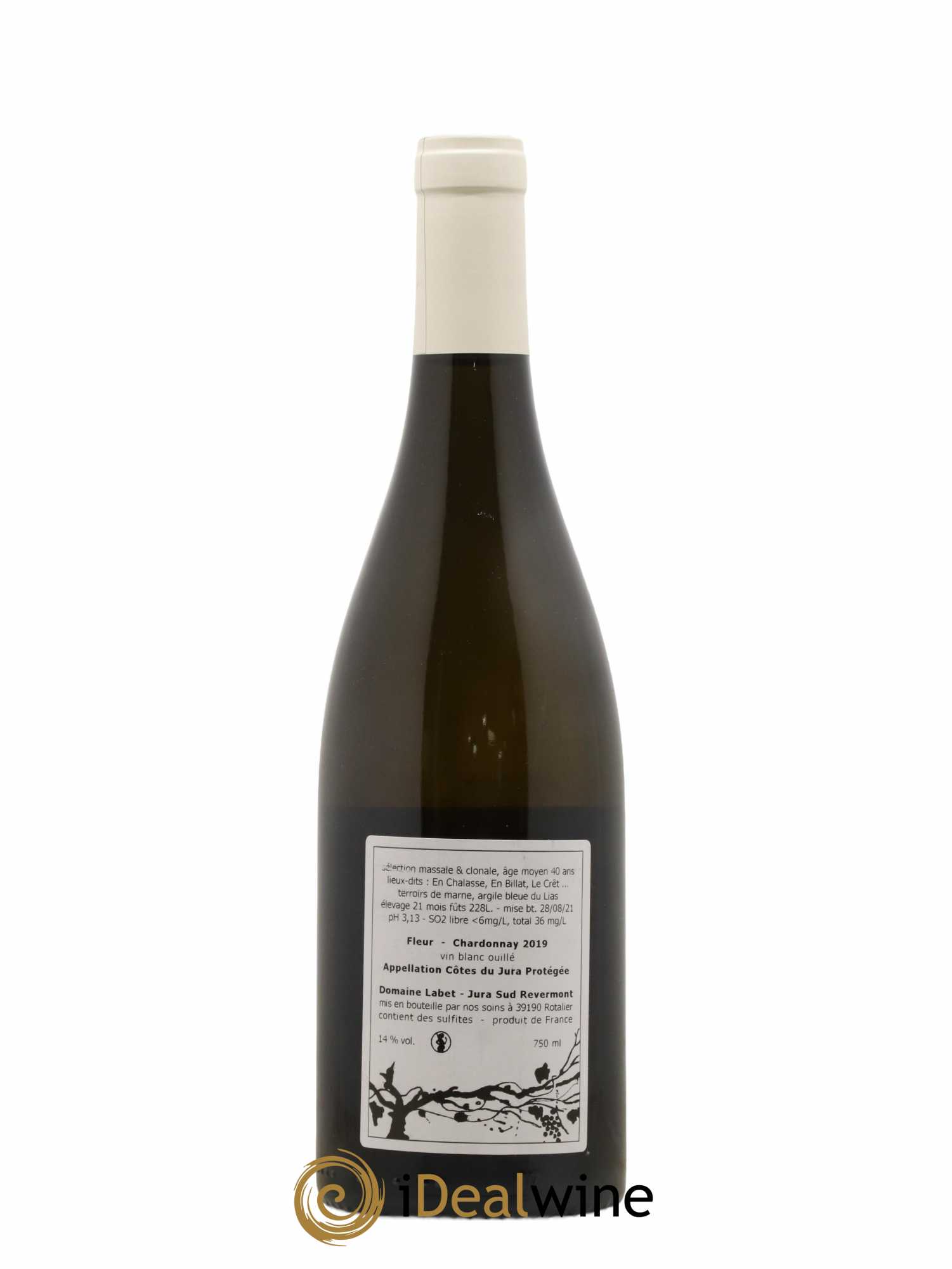 Côtes du Jura Chardonnay Fleur Romain - Julien - Charline Labet (sans prix de réserve) 2019 - Lot de 1 bouteille - 1