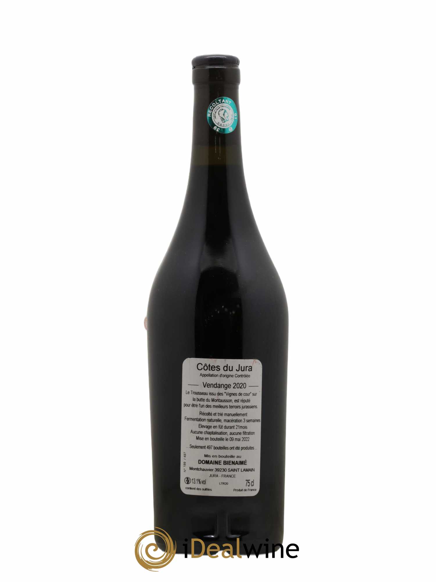 Côtes du Jura Trousseau Bruno Bienaimé (sans prix de réserve) 2020 - Lot de 1 bouteille - 1