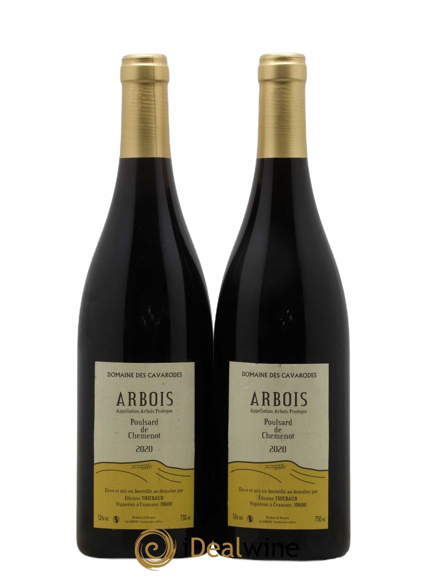 Arbois Poulsard de Chemenot Cavarodes (Domaine des) - Etienne Thiébaud 2020 - Lot de 2 bouteilles - 0