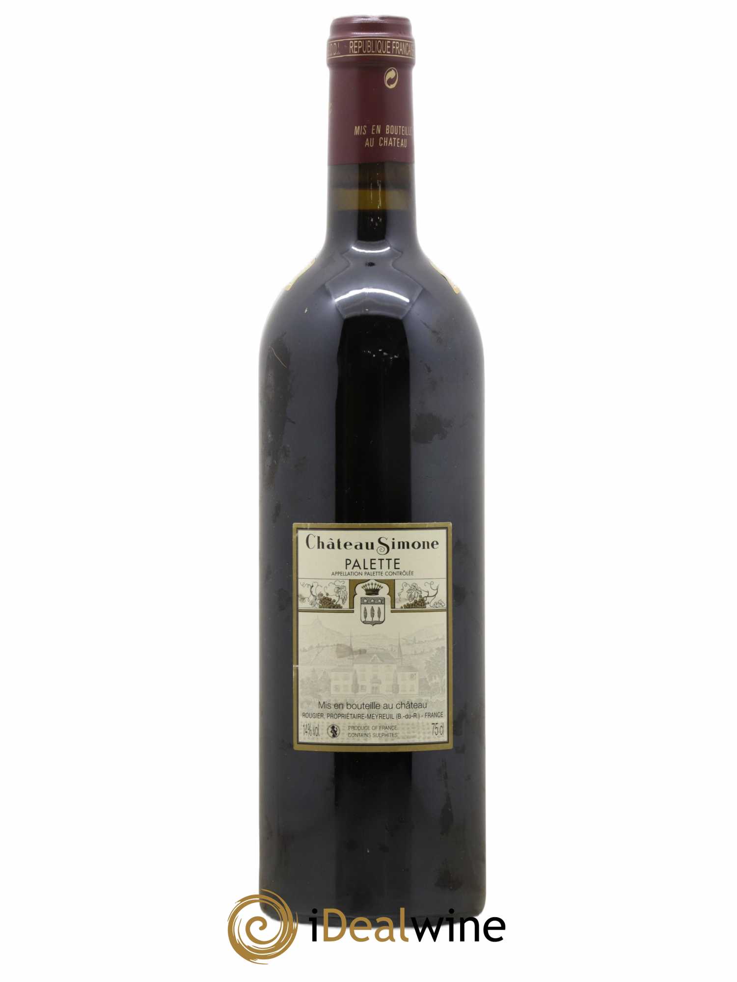 Palette Château Simone Famille Rougier (sans prix de réserve) 2015 - Lot de 1 bouteille - 1