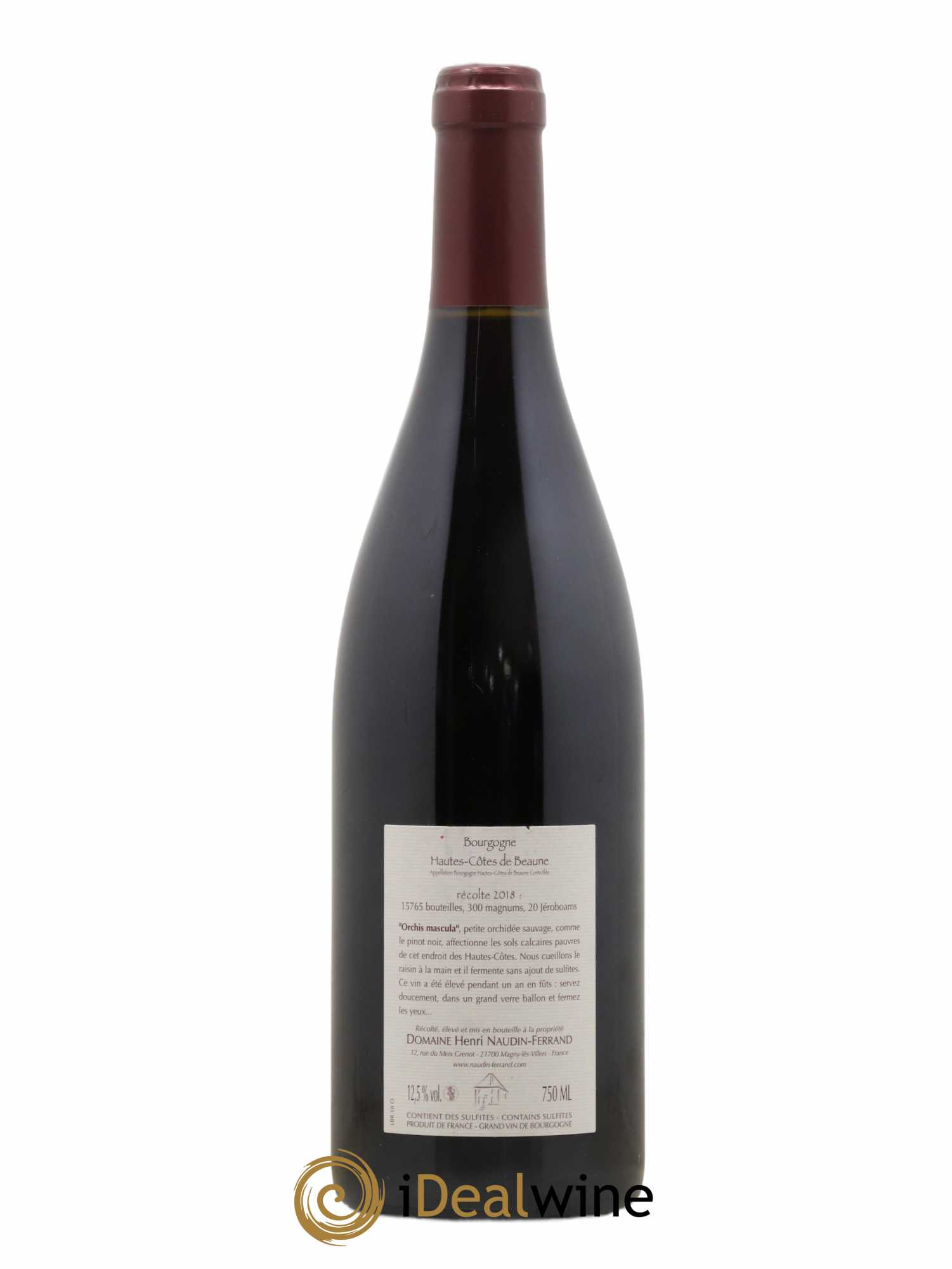 Hautes-Côtes de Beaune Orchis Mascula Naudin-Ferrand (Domaine) 2018 - Lot de 1 bouteille - 1