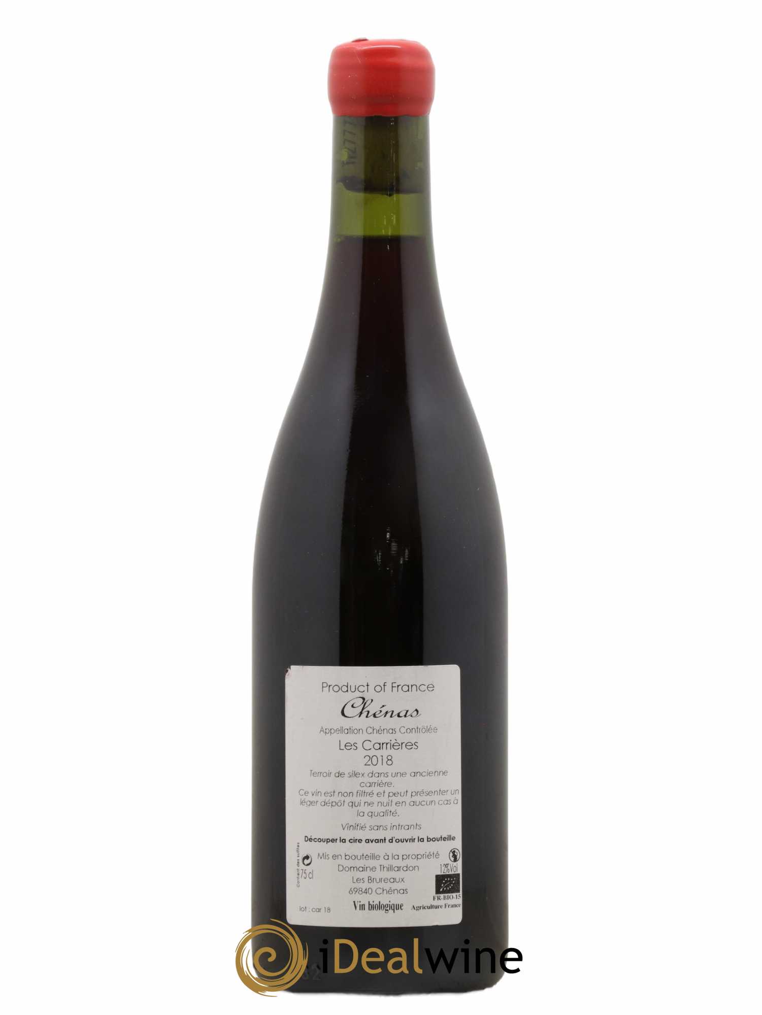 Chénas Les Carrières Domaine Thillardon 2018 - Lot of 1 bottle - 1