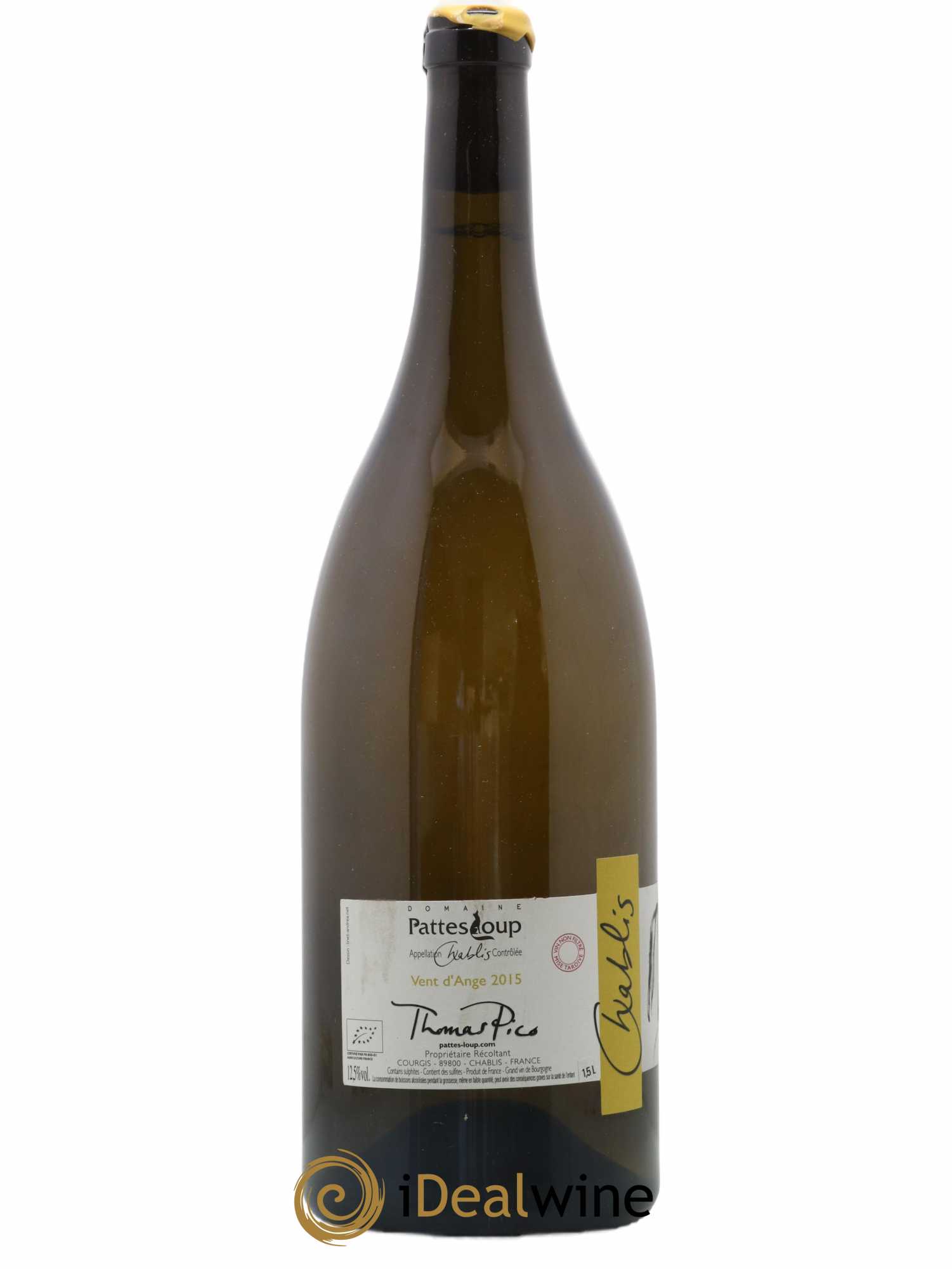 Chablis Vent d'Ange Pattes Loup (Domaine) 2015 - Lot de 1 magnum - 1