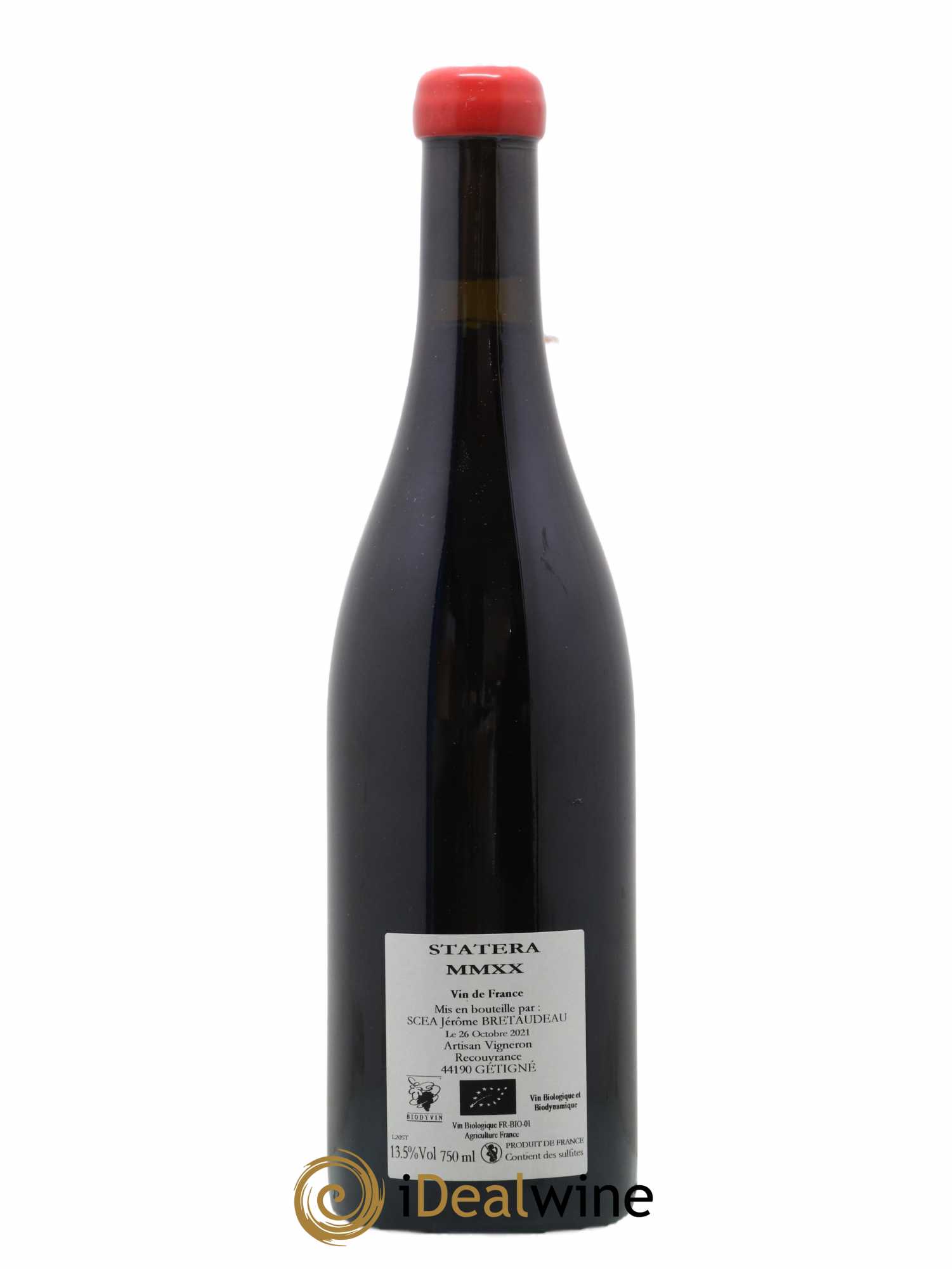 Vin de France Statera Jérôme Bretaudeau - Domaine de Bellevue 2020 - Lot de 1 bouteille - 1