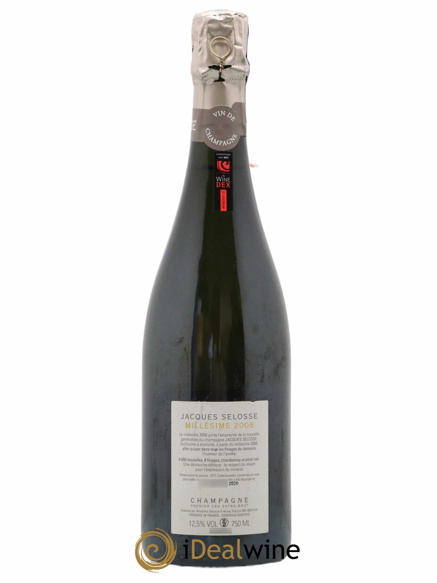 1er Cru Millésimé Extra-Brut Jacques Selosse  (no reserve) 2008 - Lot of 1 bottle - 1