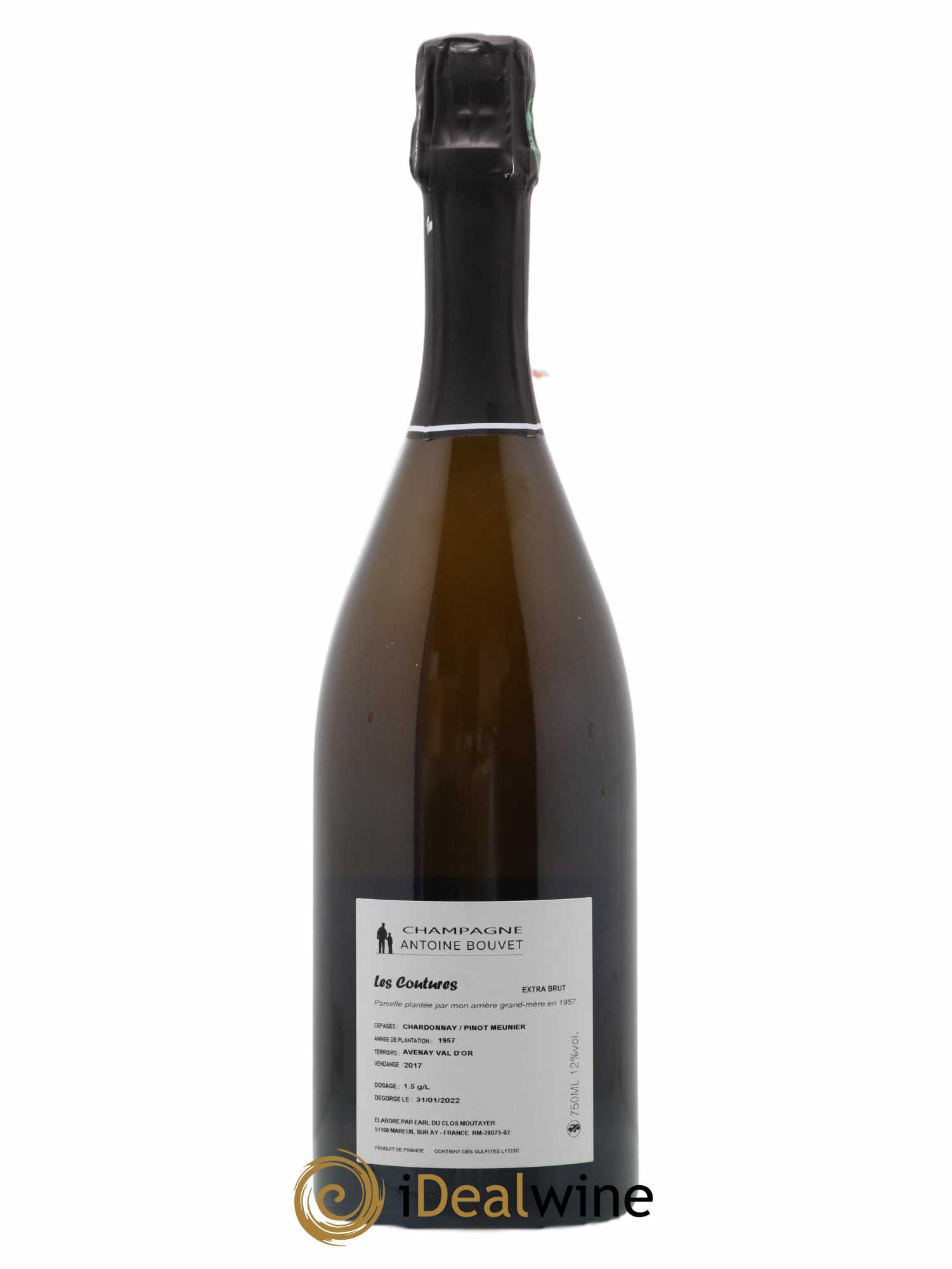 Les Coutures Extra-Brut Antoine Bouvet 2017 - Lot de 1 bouteille - 1