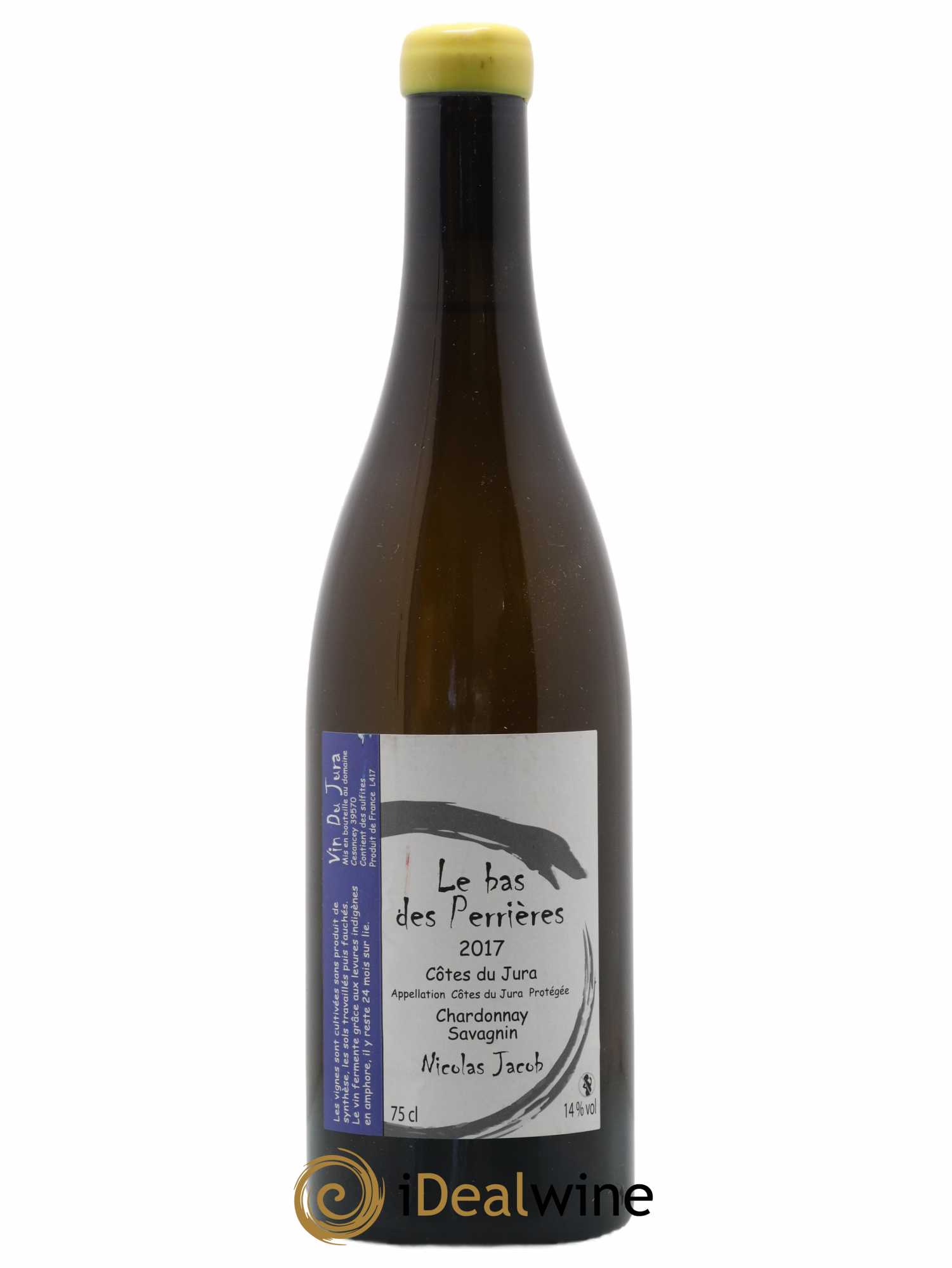 Côtes du Jura Le Bas des Perrières Chardonnay Savagnin Nicolas Jacob 2017 - Lot de 1 bouteille - 0