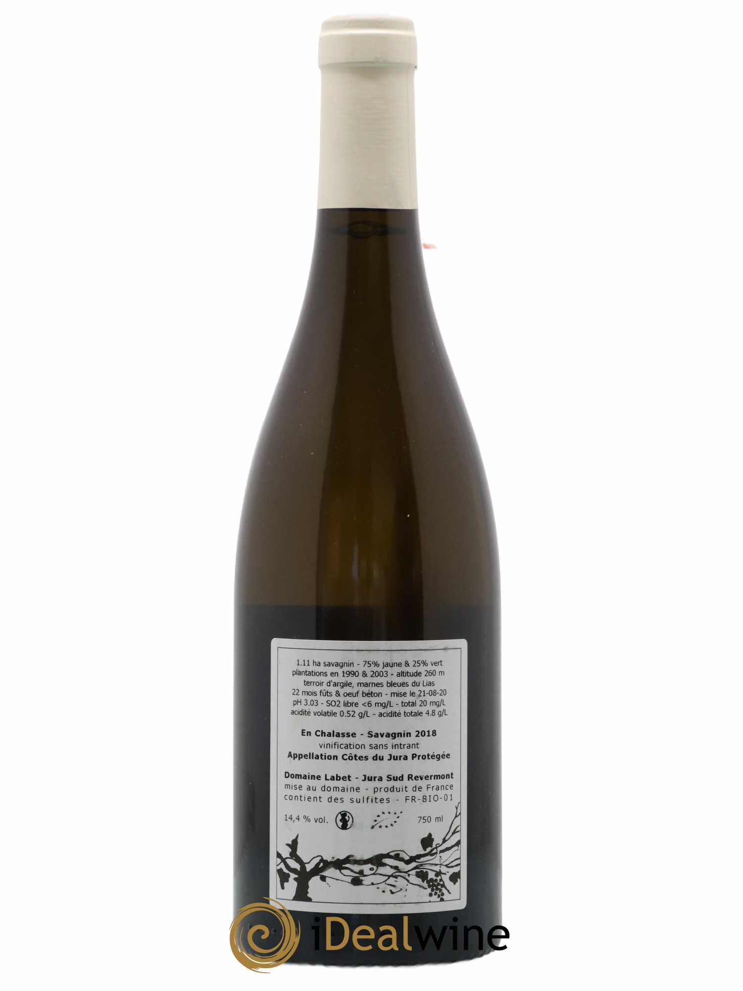 Côtes du Jura Fleur de Savagnin En Chalasse Romain - Julien  - Charline Labet 2018 - Lot of 1 bottle - 1