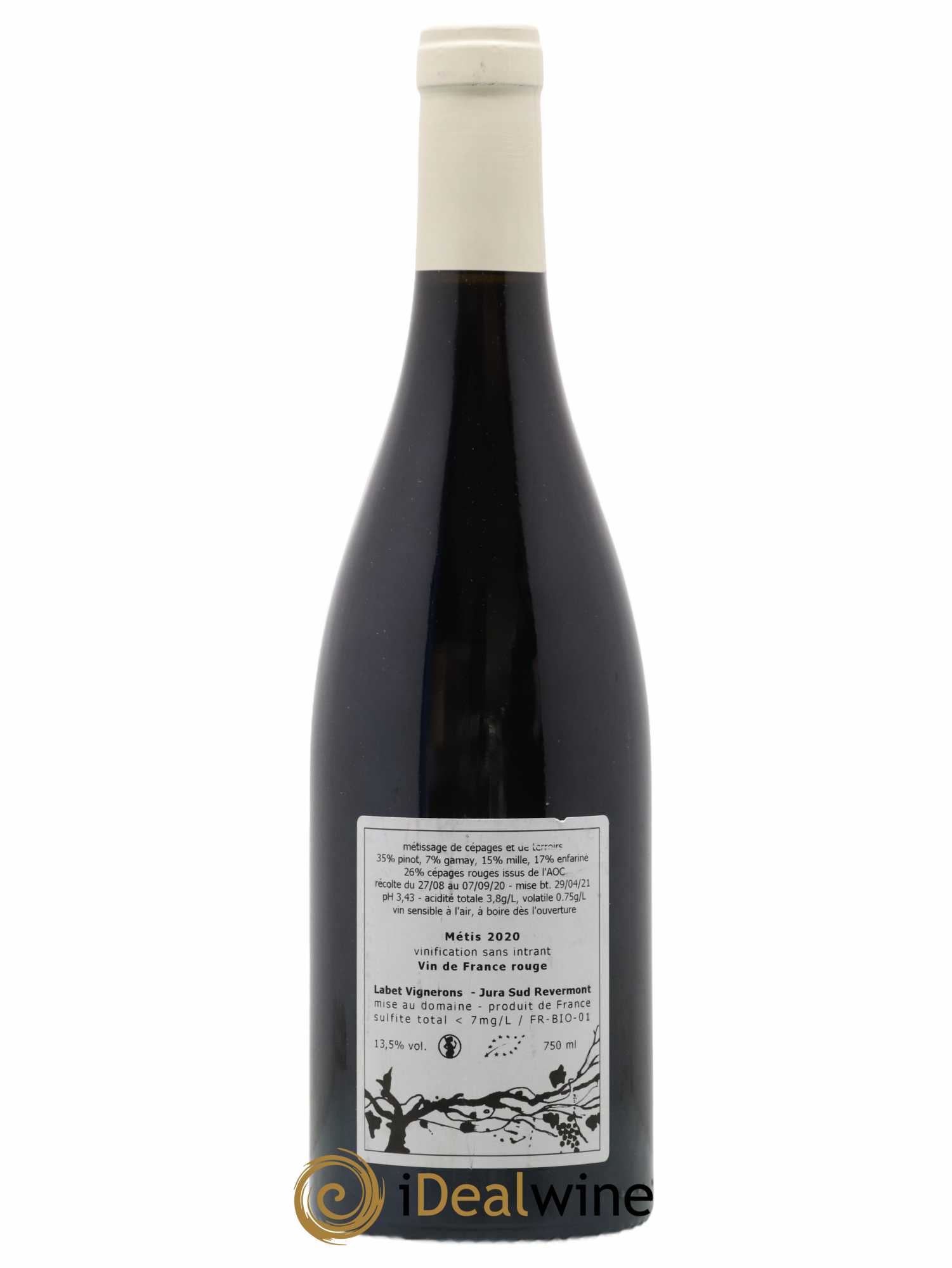 Vin de France Métis Romain - Julien - Charline Labet 2020 - Lot de 1 bouteille - 1