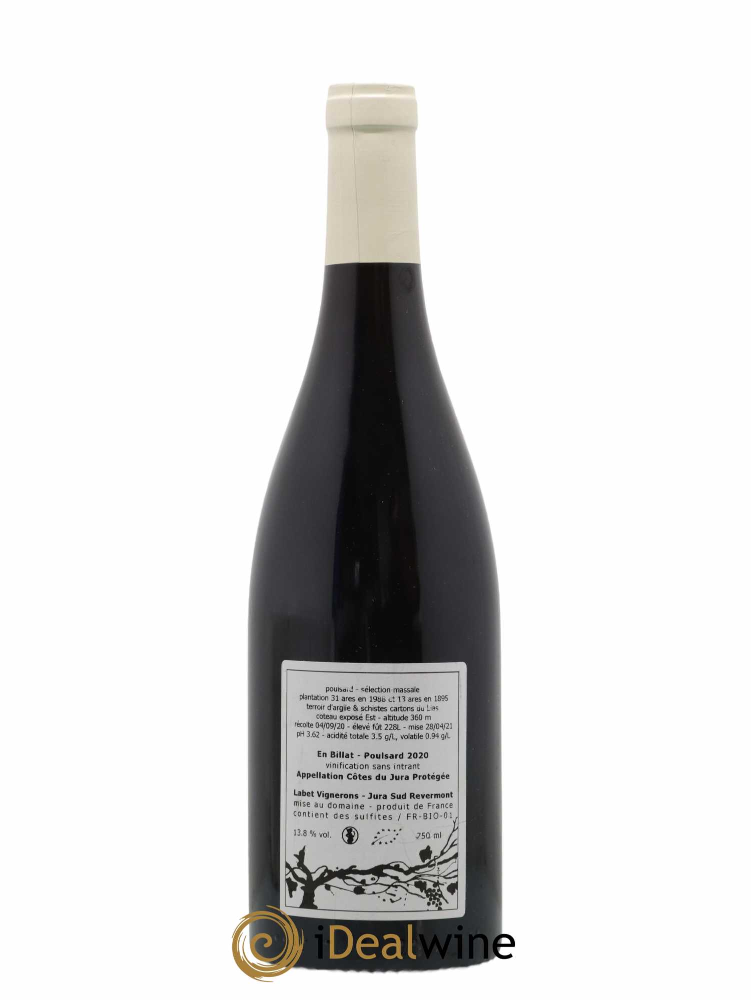 Côtes du Jura Poulsard En Billat Romain - Julien  - Charline Labet 2020 - Lot de 1 bouteille - 1