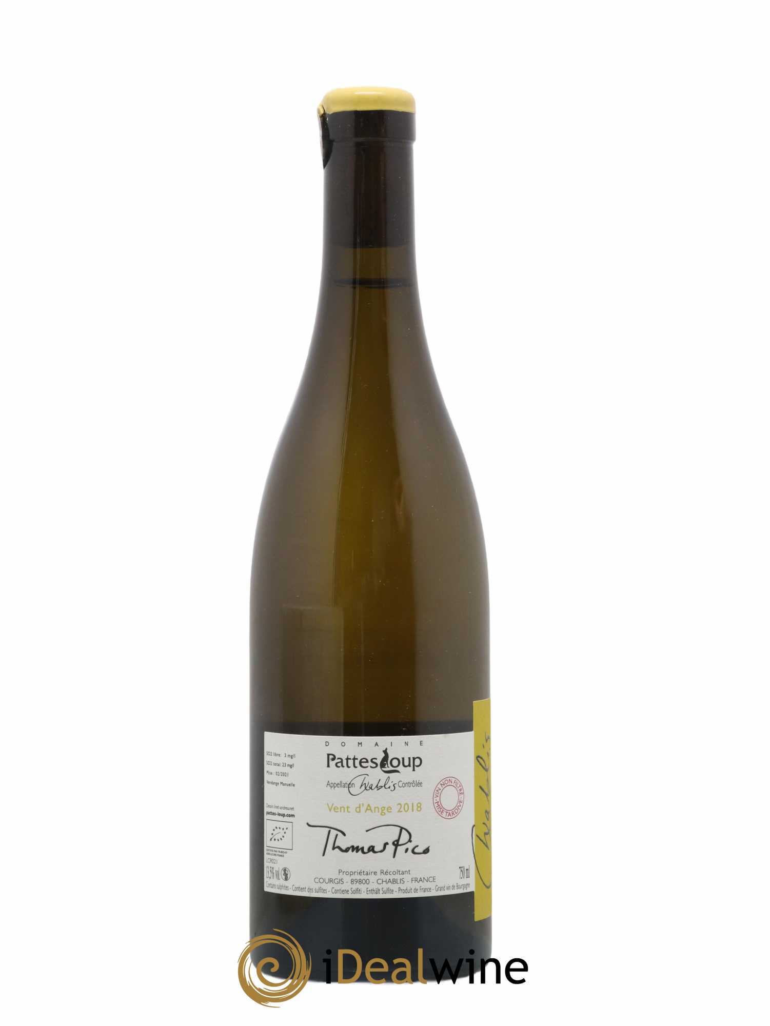 Chablis Vent d'Ange Pattes Loup (Domaine)  (senza prezzo di riserva) 2018 - Lotto di 1 bottiglia - 1