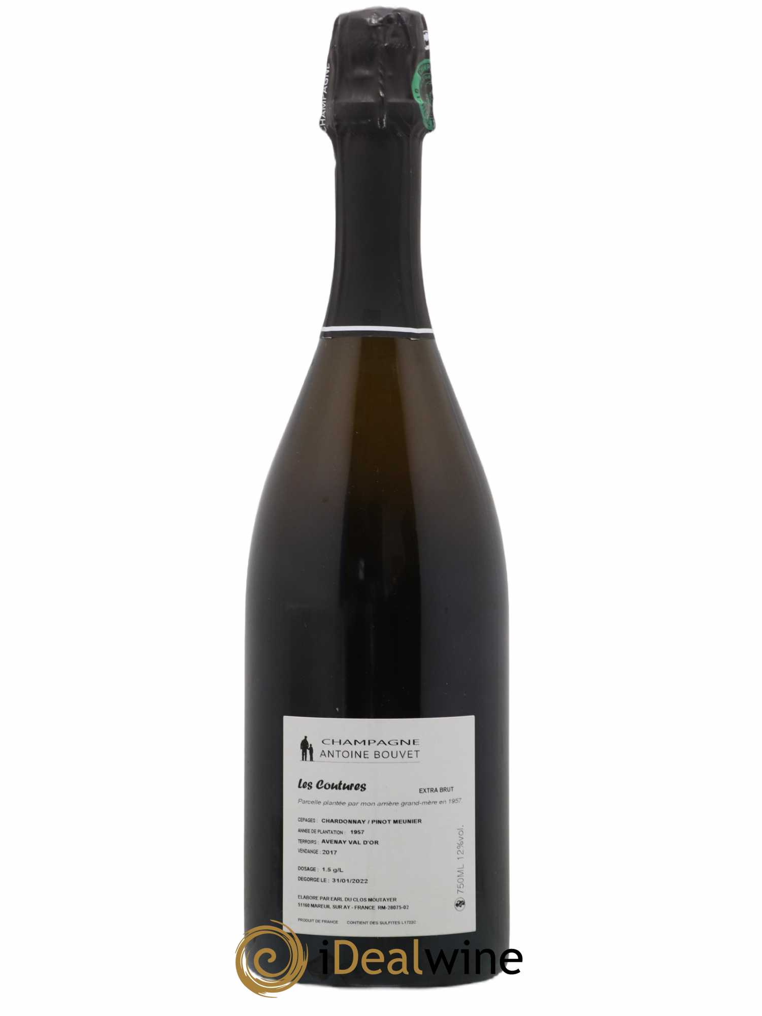 Les Coutures Extra-Brut Antoine Bouvet 2017 - Lot de 1 bouteille - 1