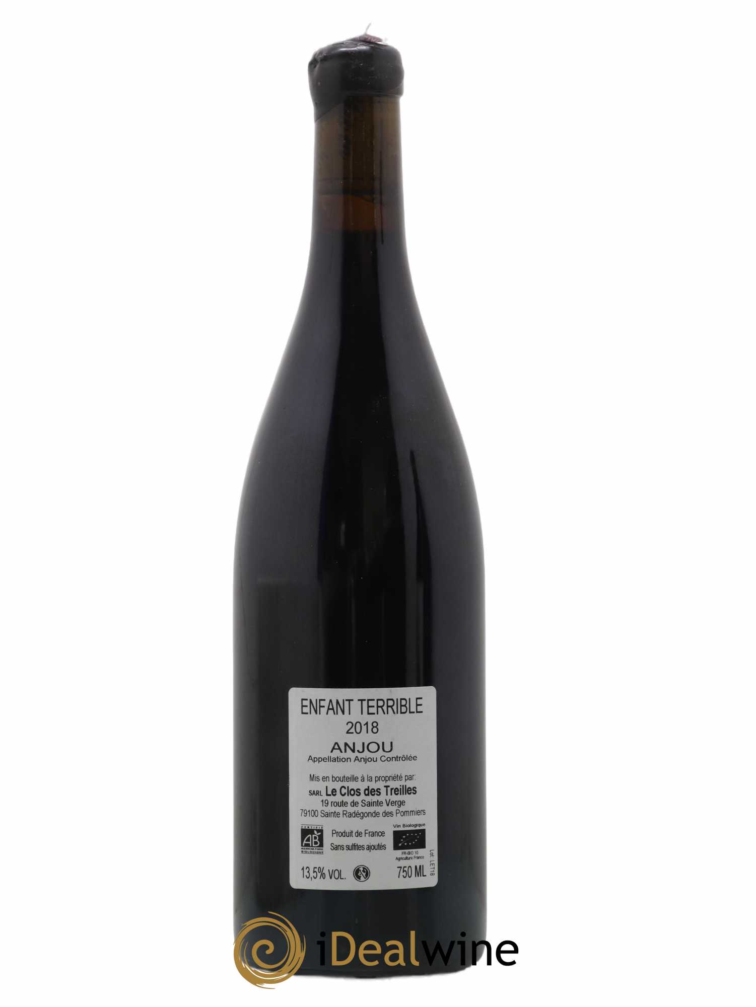 Anjou Clos des Treilles L'Enfant Terrible Nicolas Réau  (sans prix de réserve) 2018 - Lot de 1 bouteille - 1