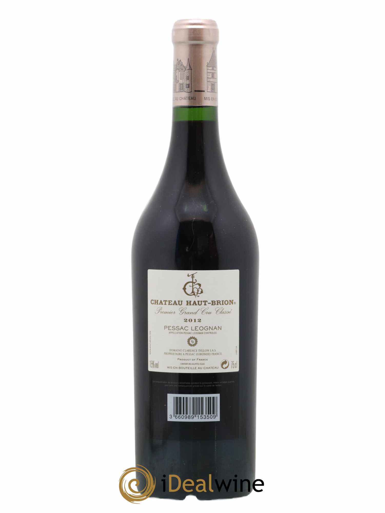 Château Haut Brion 1er Grand Cru Classé (sans prix de réserve) 2012 - Lot de 1 bouteille - 1