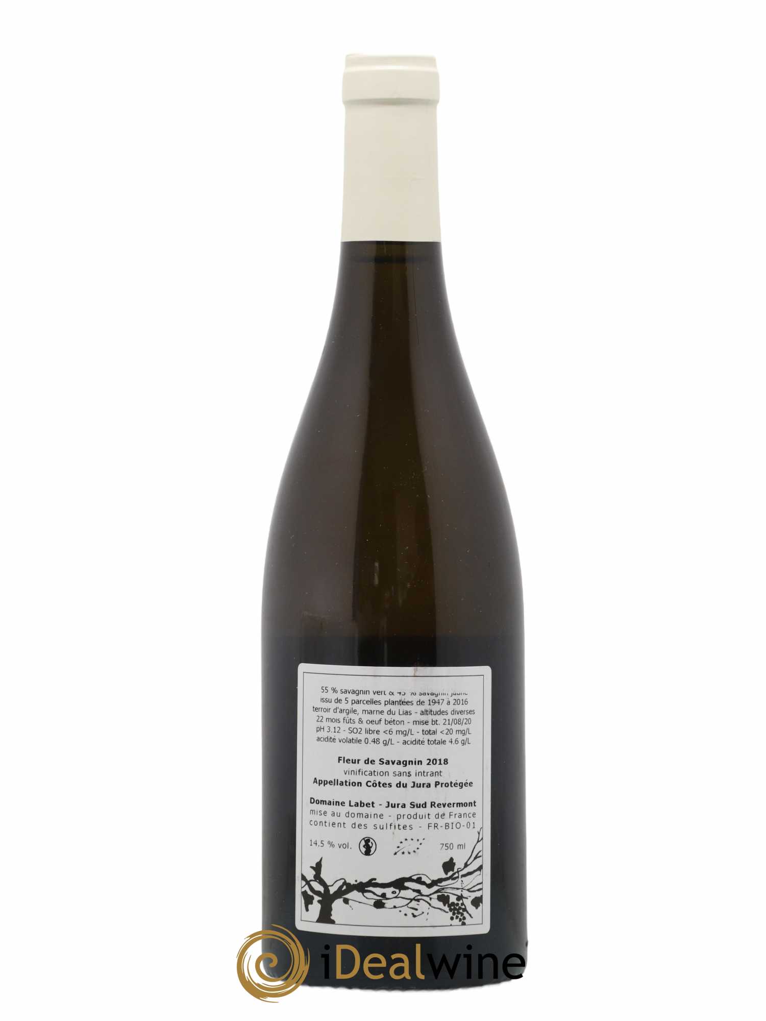 Côtes du Jura Fleur de Savagnin Romain - Julien - Charline Labet (sans prix de réserve) 2018 - Lot de 1 bouteille - 1