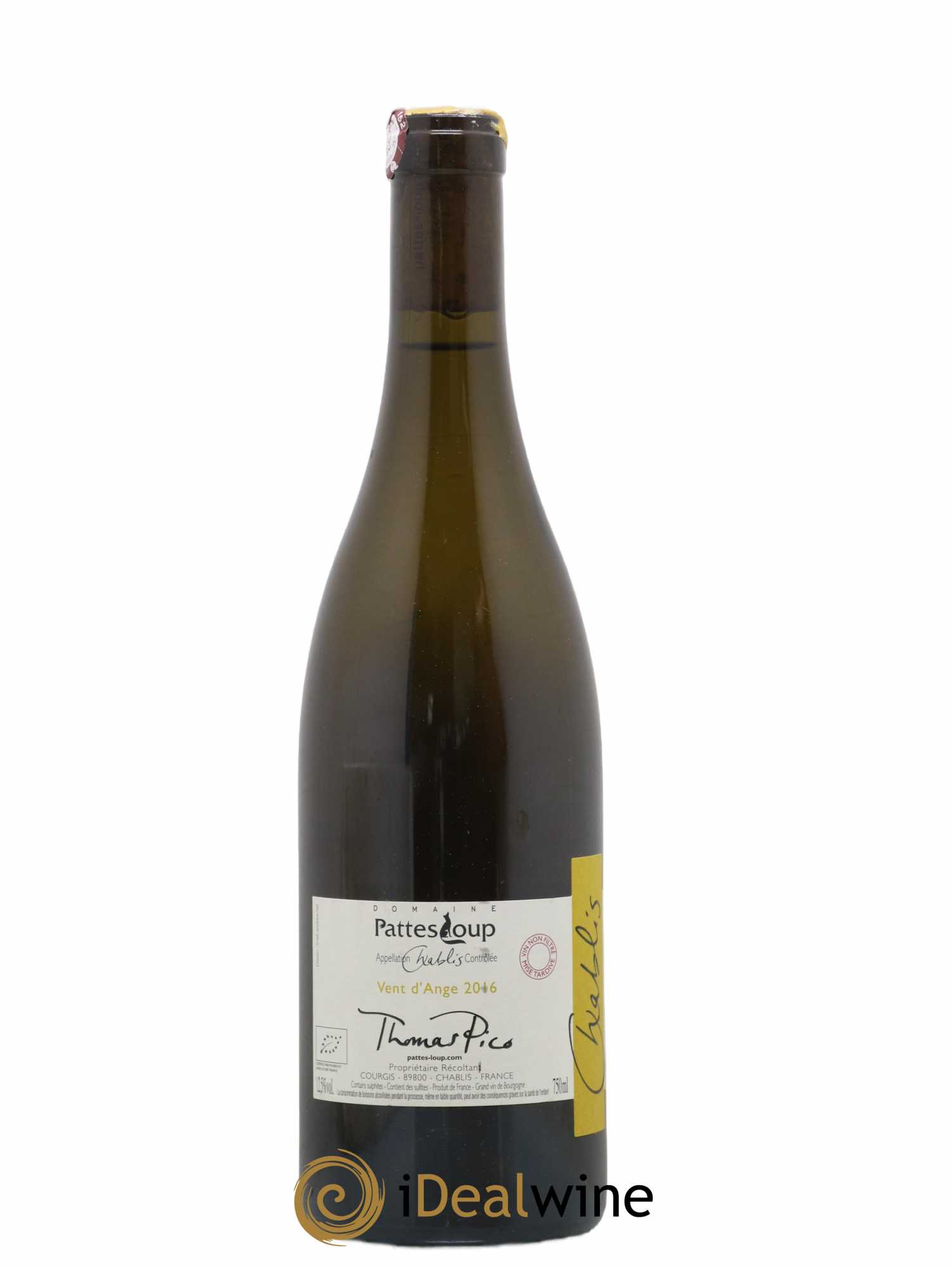 Chablis Vent d'Ange Pattes Loup (Domaine) 2016 - Lot de 1 bouteille - 1