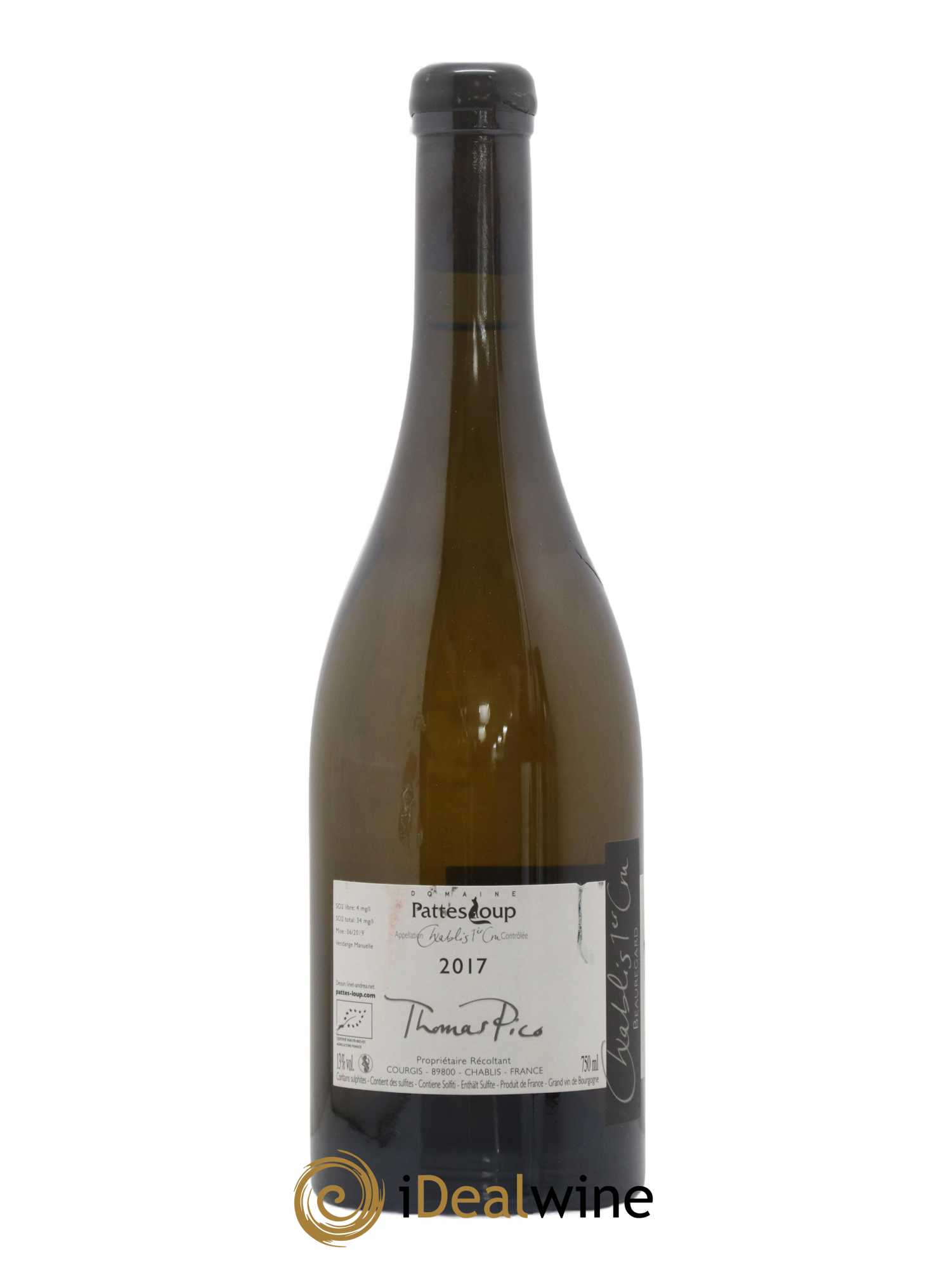 Chablis 1er Cru Beauregard Pattes Loup (Domaine)  (no reserve) 2017 - Lot of 1 bottle - 1