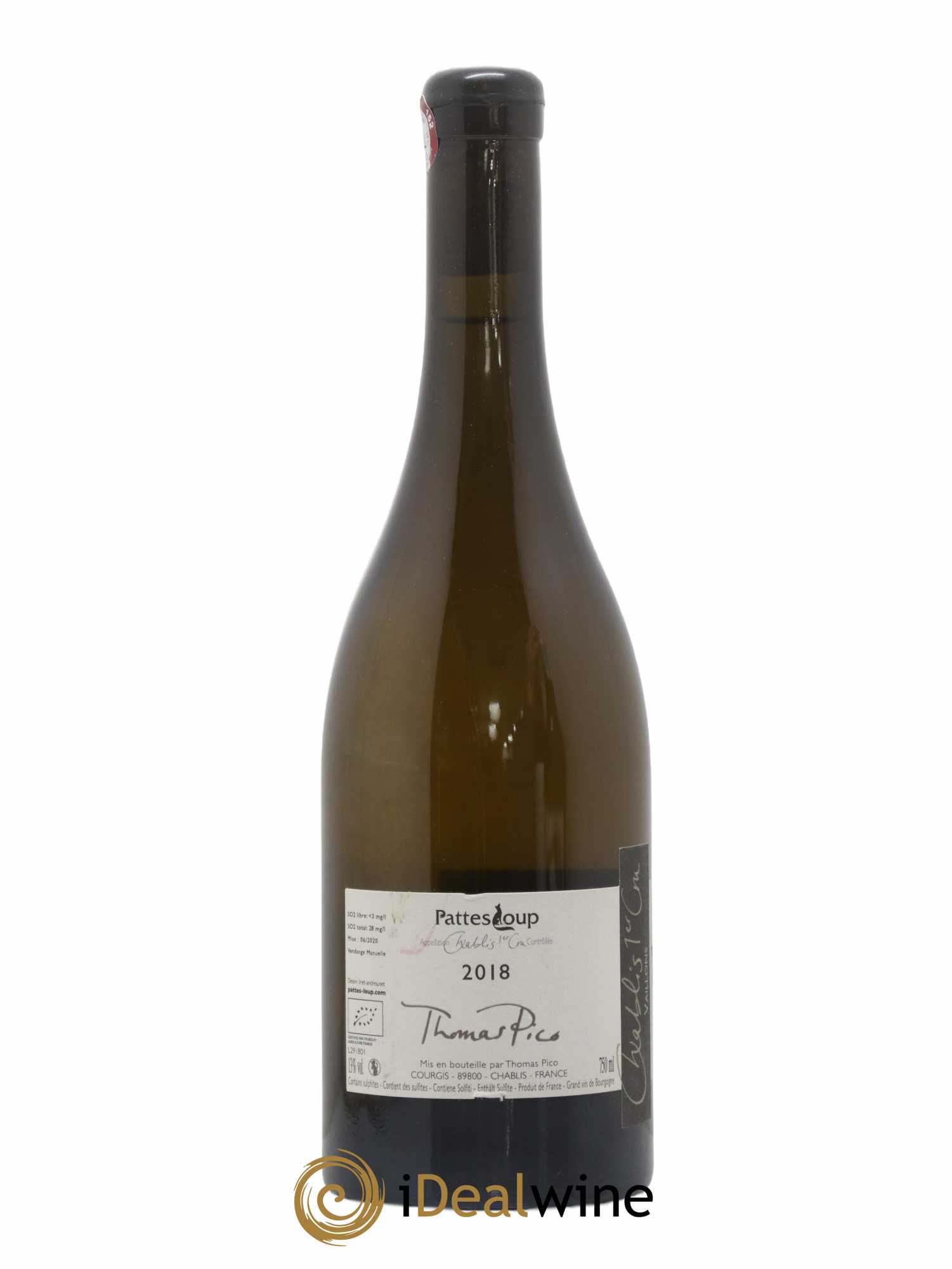 Chablis 1er Cru Vaillons Pattes Loup (Domaine)  (sans prix de réserve) 2018 - Lot de 1 bouteille - 1