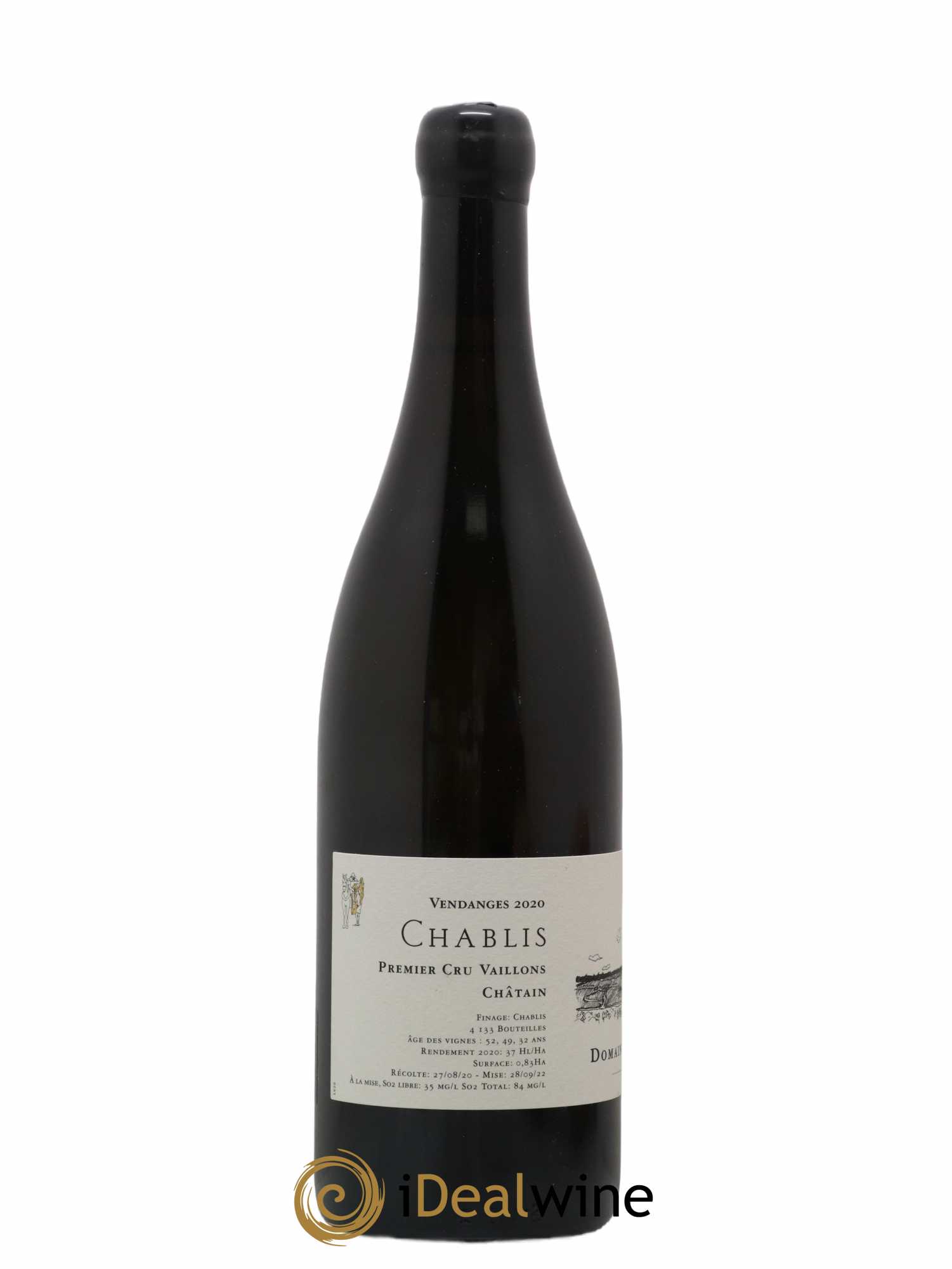 Chablis 1er Cru Vaillons Jean Dauvissat 2020 - Lot de 1 bouteille - 1
