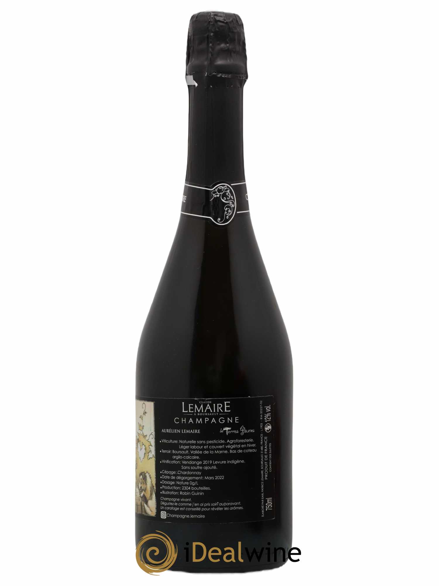Champagne Domaine Aurélien Lemaire Terres Jaunes 2019 - Lot de 1 bouteille - 1