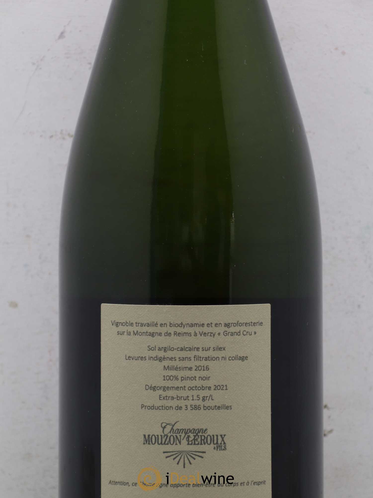 Champagne Mouzon-Leroux L'Ineffable Blanc de Noirs Verzy Grand Cru 2016 - Lot de 1 bouteille - 2