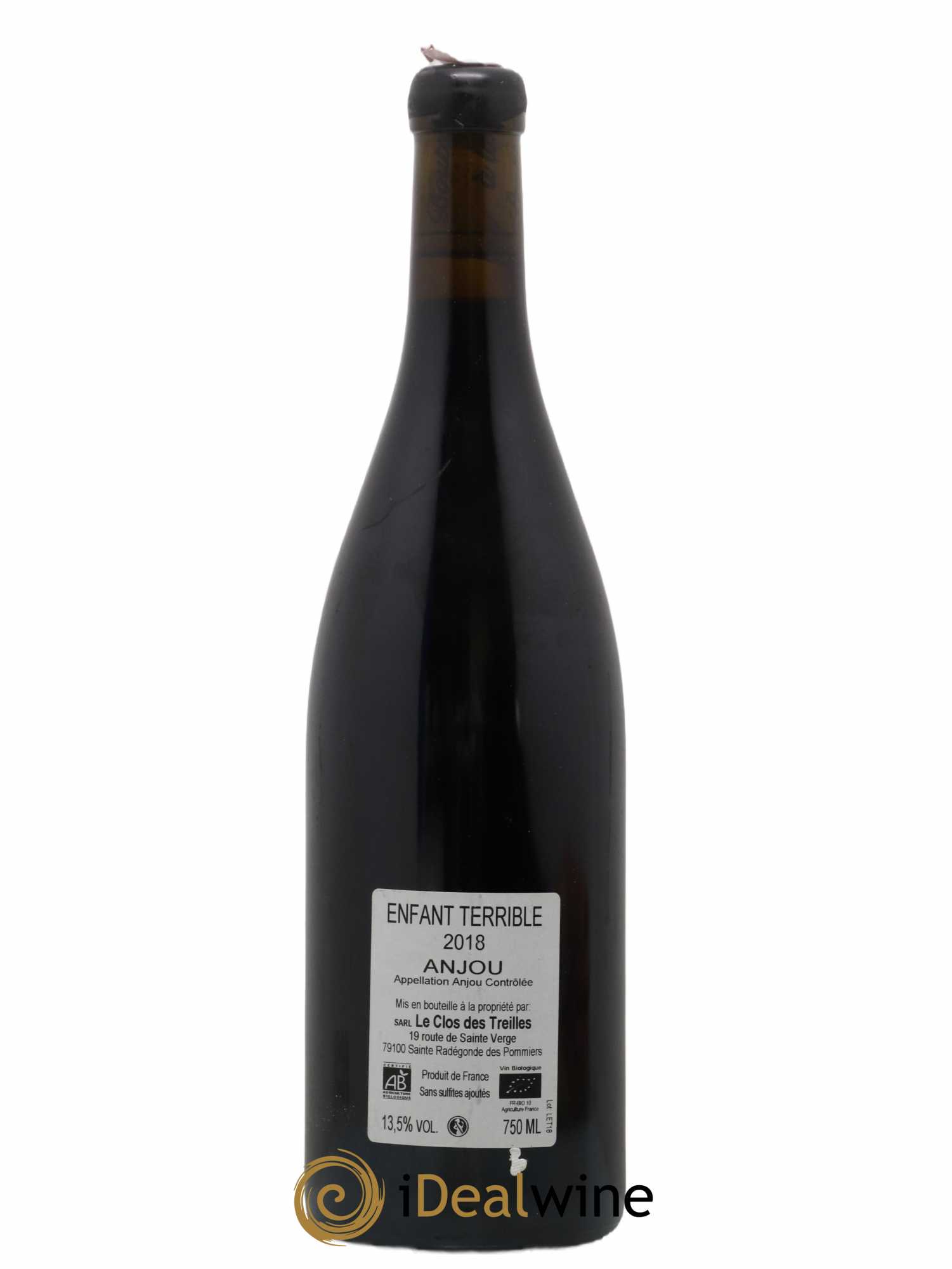 Anjou Clos des Treilles L'Enfant Terrible Nicolas Réau 2018 - Lotto di 1 bottiglia - 1