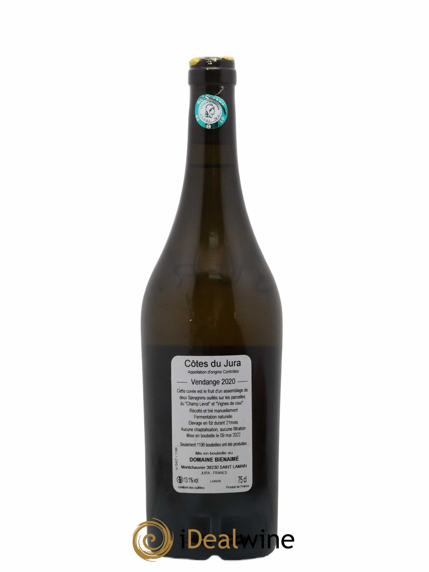 Côtes du Jura Savagnin Bruno Bienaimé 2020 - Lot de 1 bouteille - 1