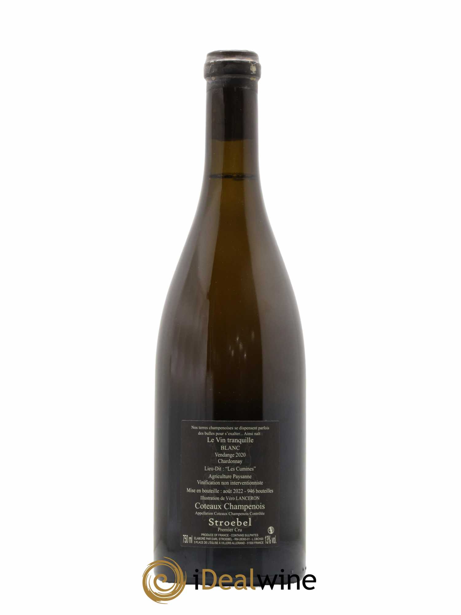 Coteaux Champenois Le Vin tranquille Les Cumines Stroebel 2020 - Lot de 1 bouteille - 1