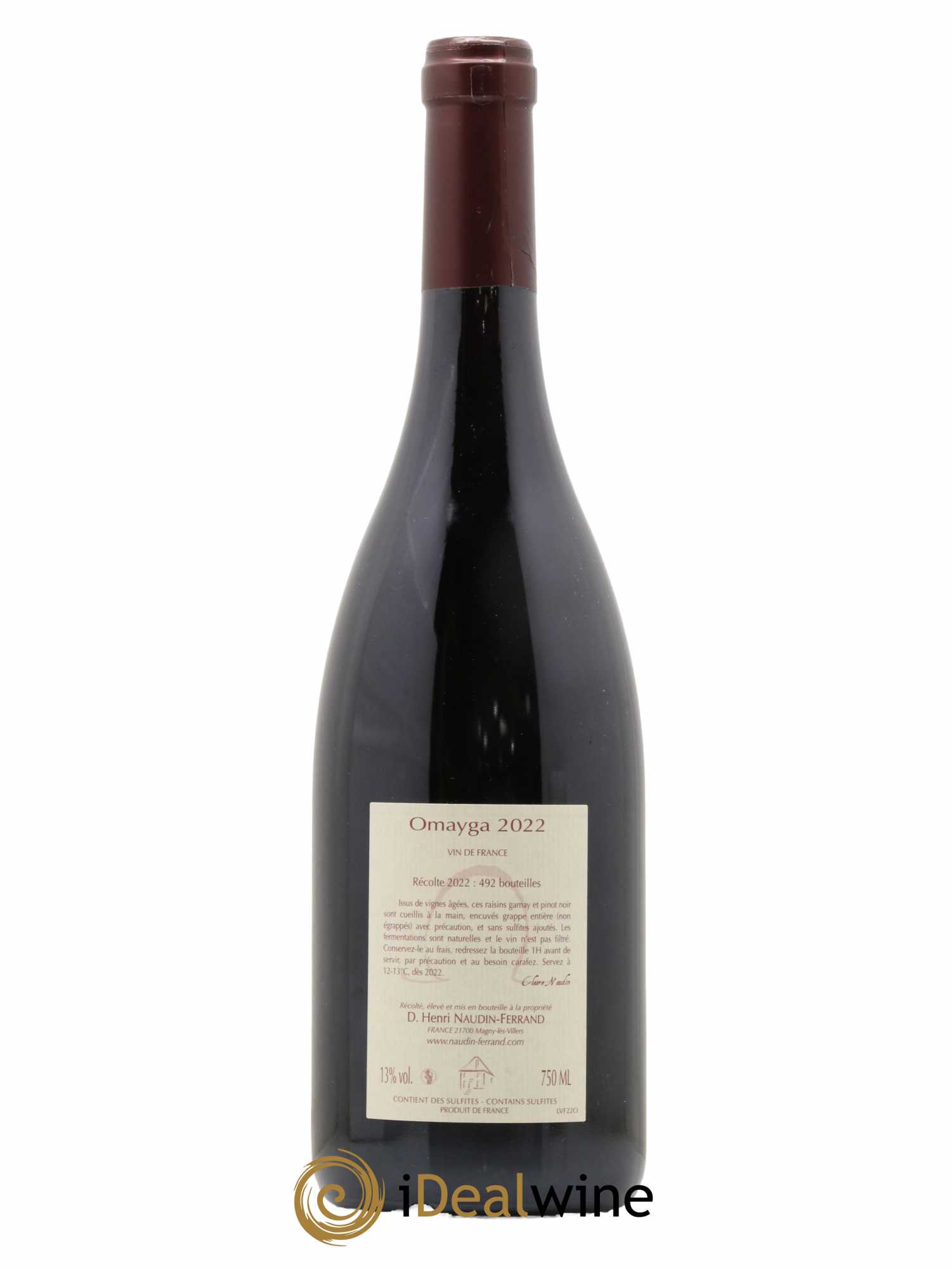 Vin de France Omayga Claire Naudin 2022 - Lot of 1 bottle - 1