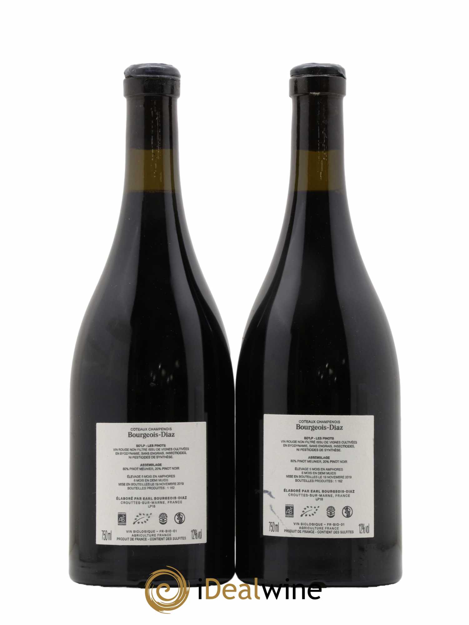 Coteaux Champenois BD'LP Bourgeois Diaz 2018 - Lot de 2 bouteilles - 1