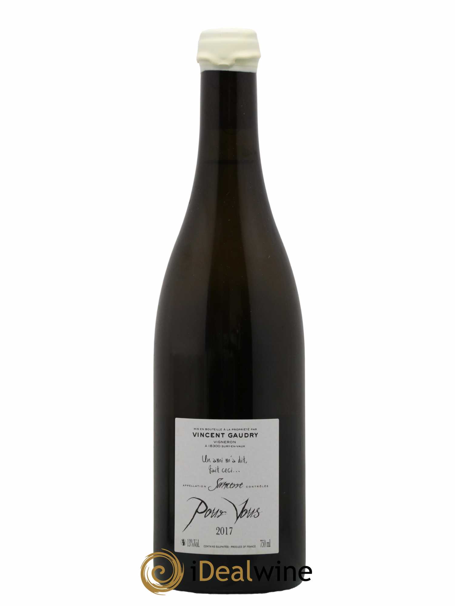 Sancerre Pour Vous Vincent Gaudry 2017 - Lot de 1 bouteille - 1
