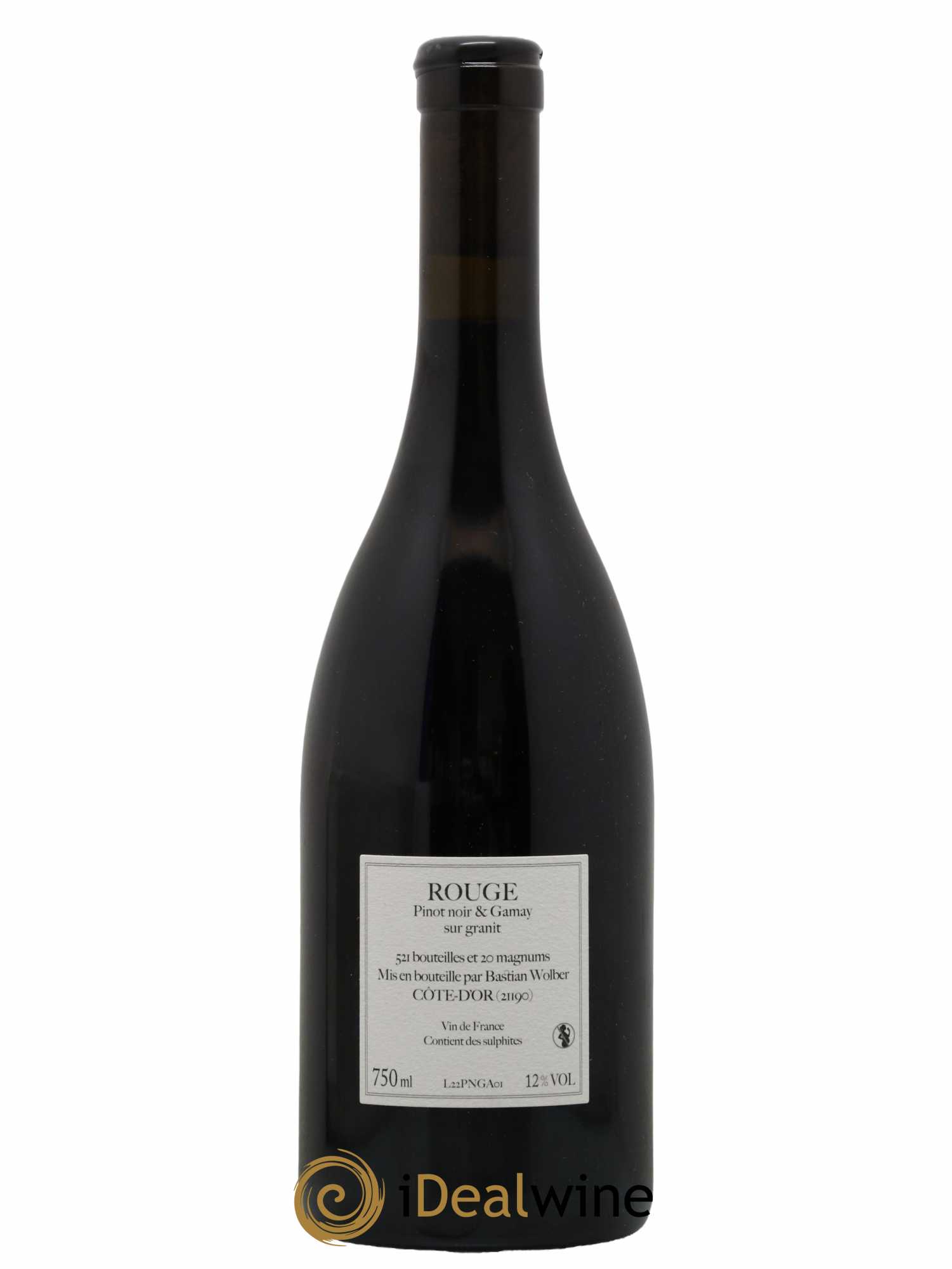 Vin de France Laisse Tomber Pinot Noir Bastian Wolber 2022 - Lot de 1 bouteille - 1
