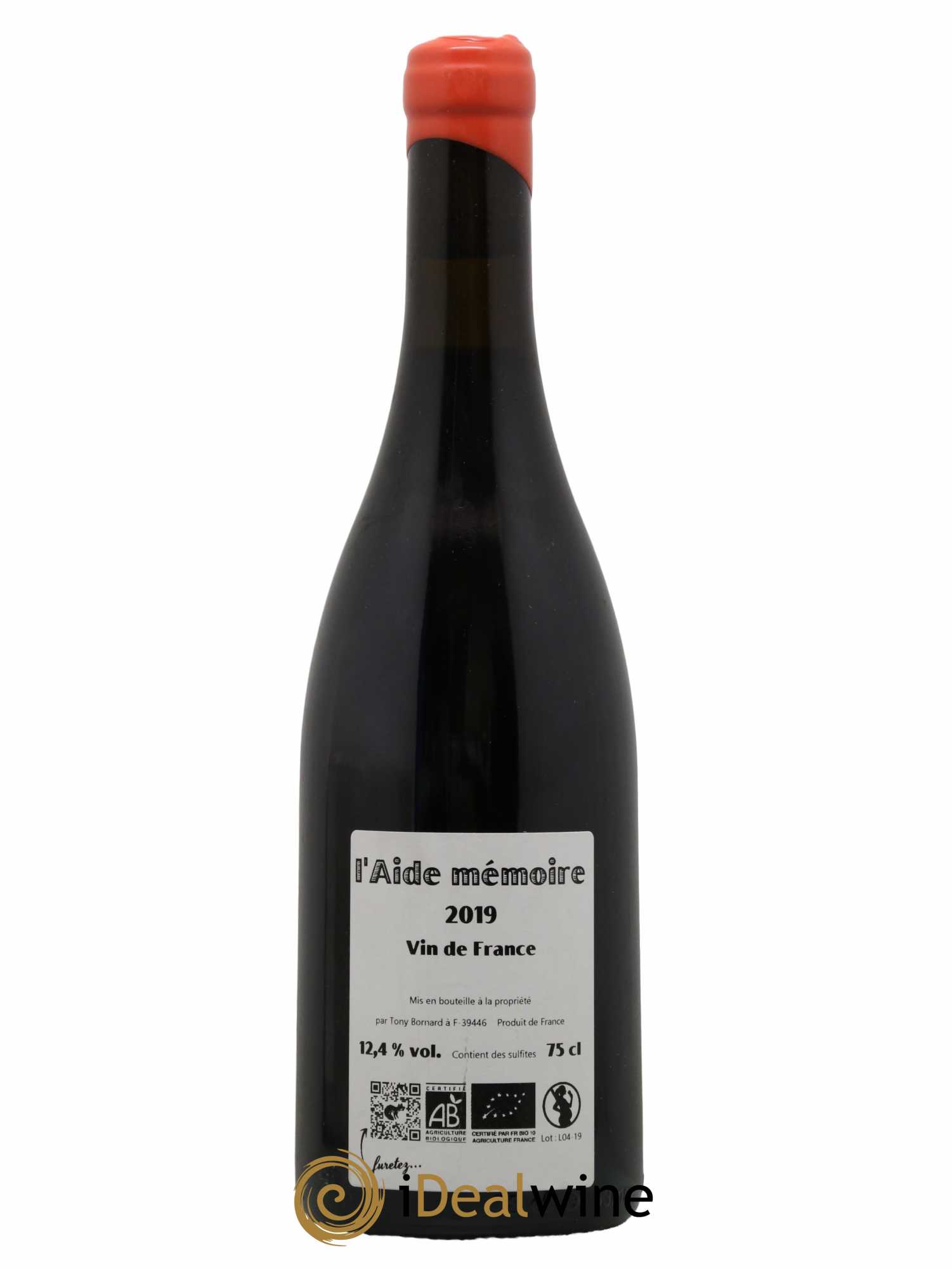 Vin de France L'aide Mémoire Bornard 2019 - Lot de 1 bouteille - 1