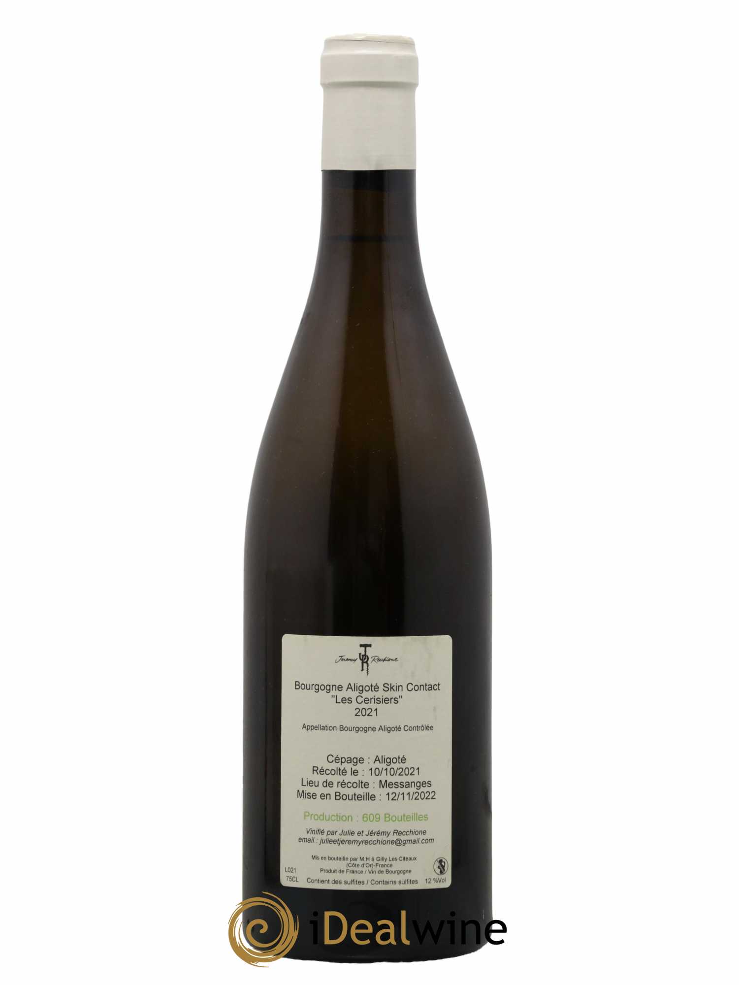 Bourgogne Aligoté Les Cerisiers Jérémy Recchione 2021 - Lot de 1 bouteille - 1