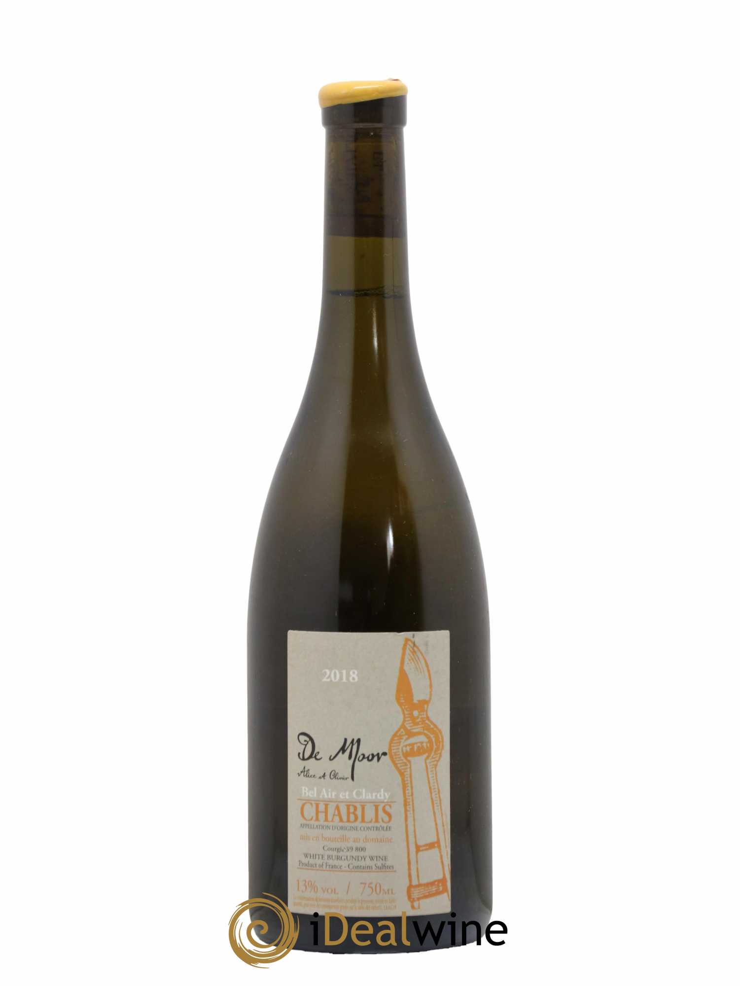 Chablis Bel Air et Clardy Alice et Olivier De Moor 2018 - Lot de 1 bouteille - 0