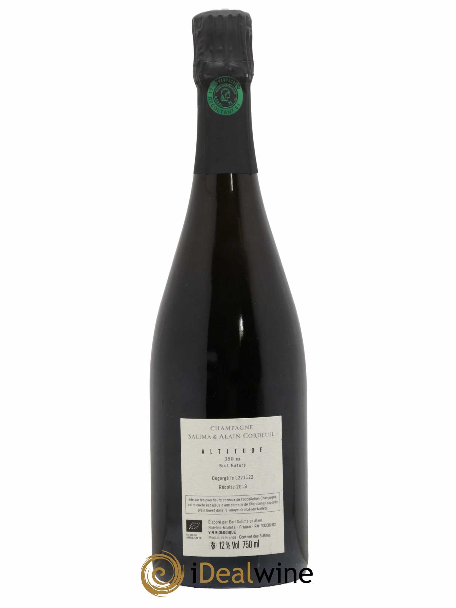 Champagne Altitude Cordeuil  2018 - Lotto di 1 bottiglia - 1