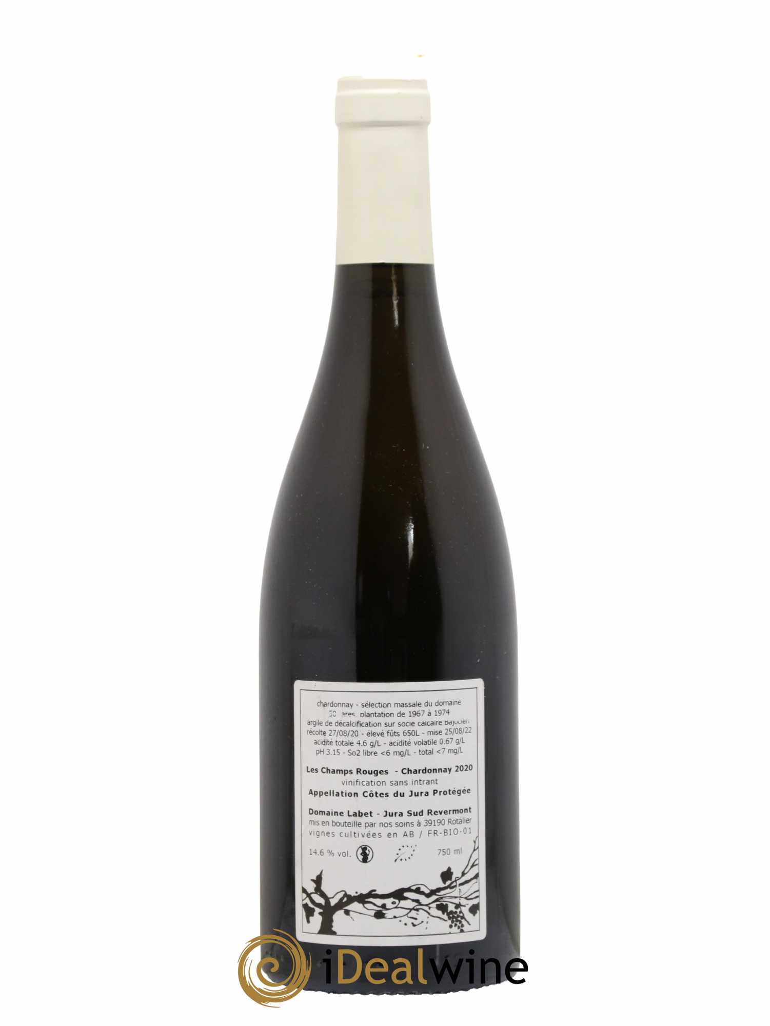 Côtes du Jura Chardonnay Les Champs Rouges Romain - Julien - Charline Labet 2020 - Posten von 1 Flasche - 1