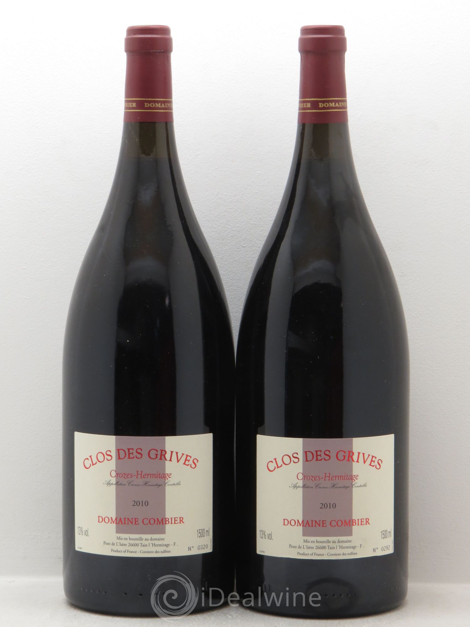 Crozes-Hermitage Clos des Grives Combier 2010 - Lot de 2 magnums - 0