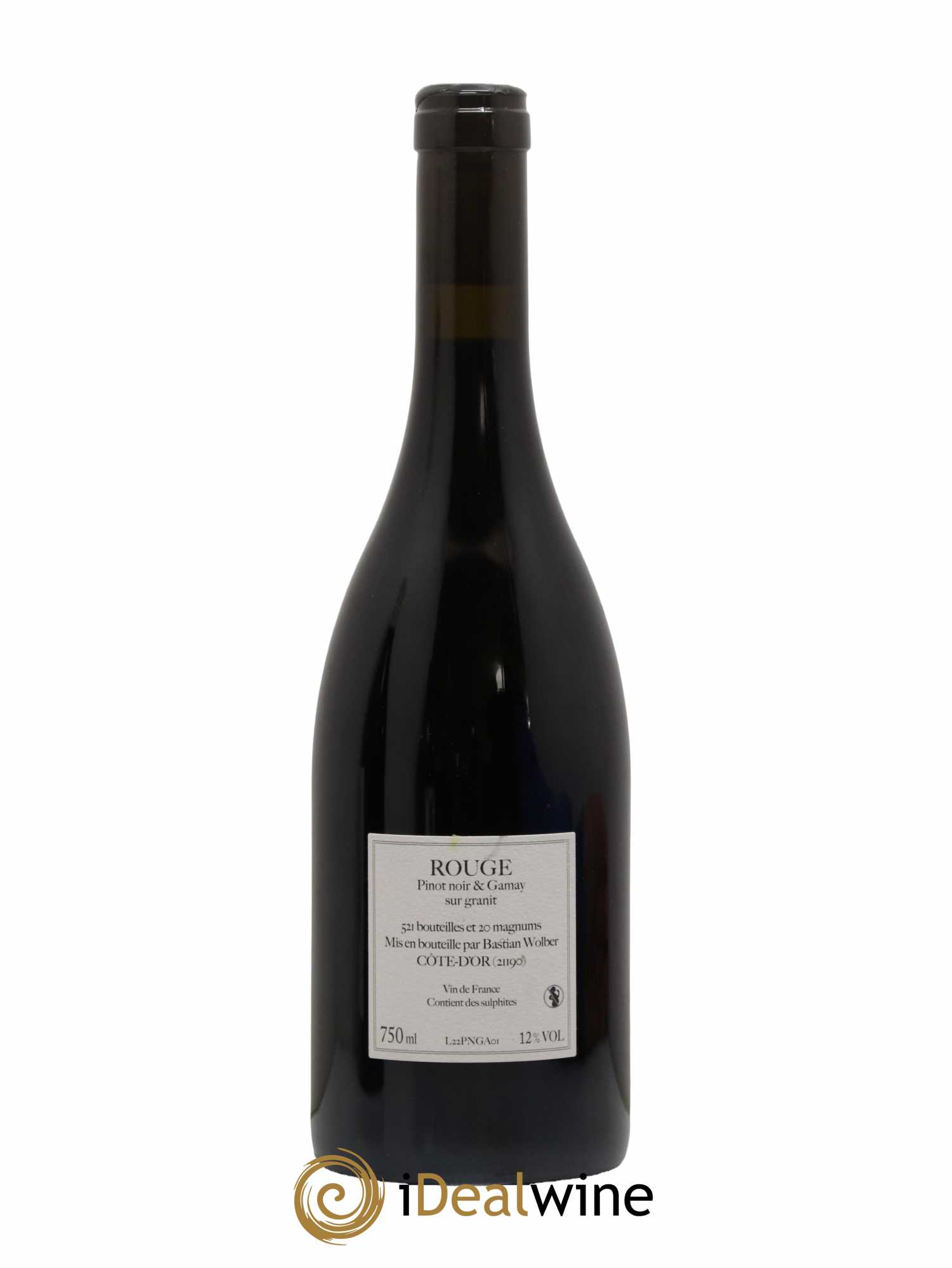 Vin de France Laisse Tomber Pinot Noir Gamay Bastian Wolber 2022 - Lot de 1 bouteille - 1