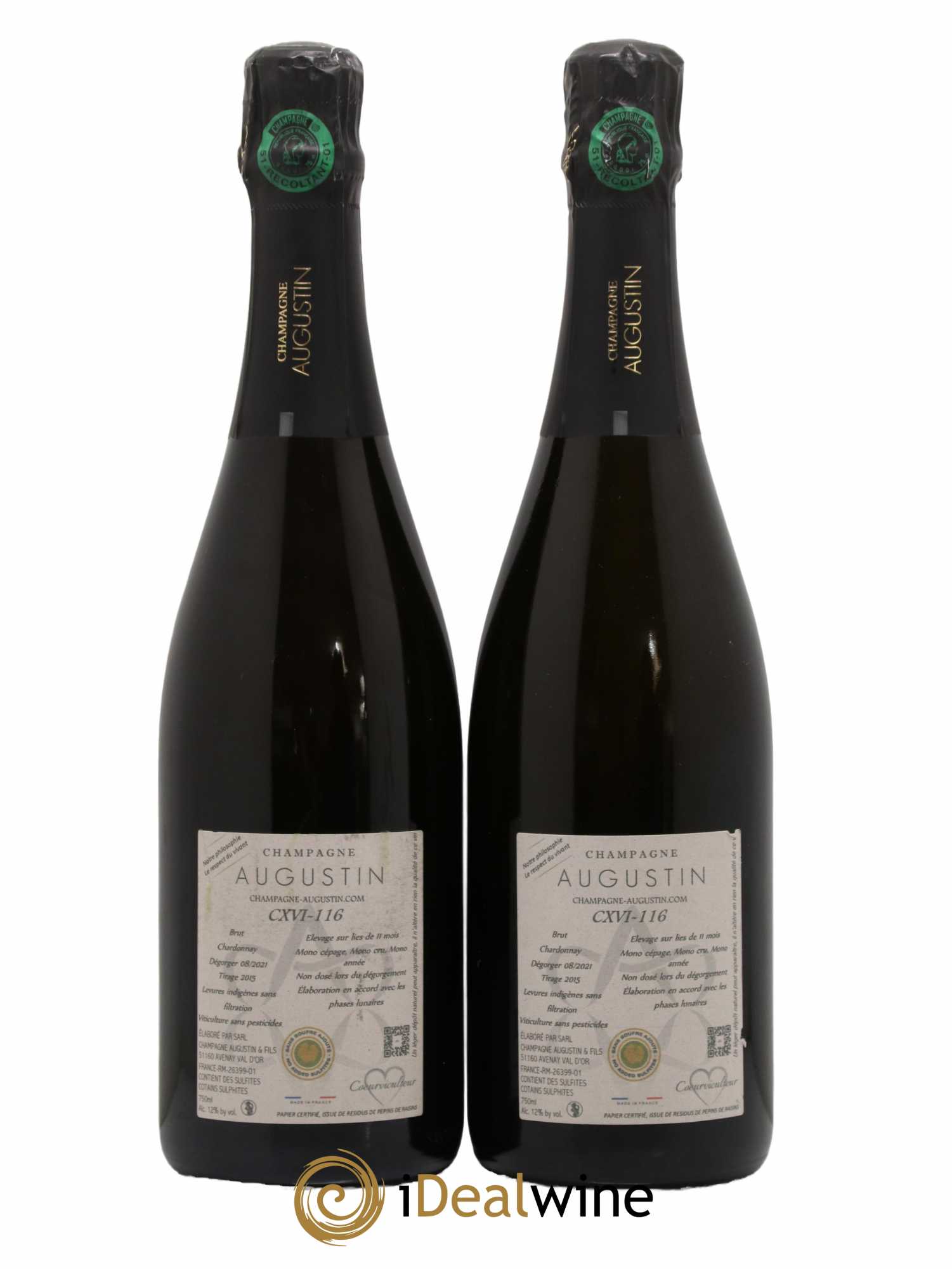 Champagne Chardonnay Cuvée Amme Domaine Augustin - Lot de 2 bouteilles - 1