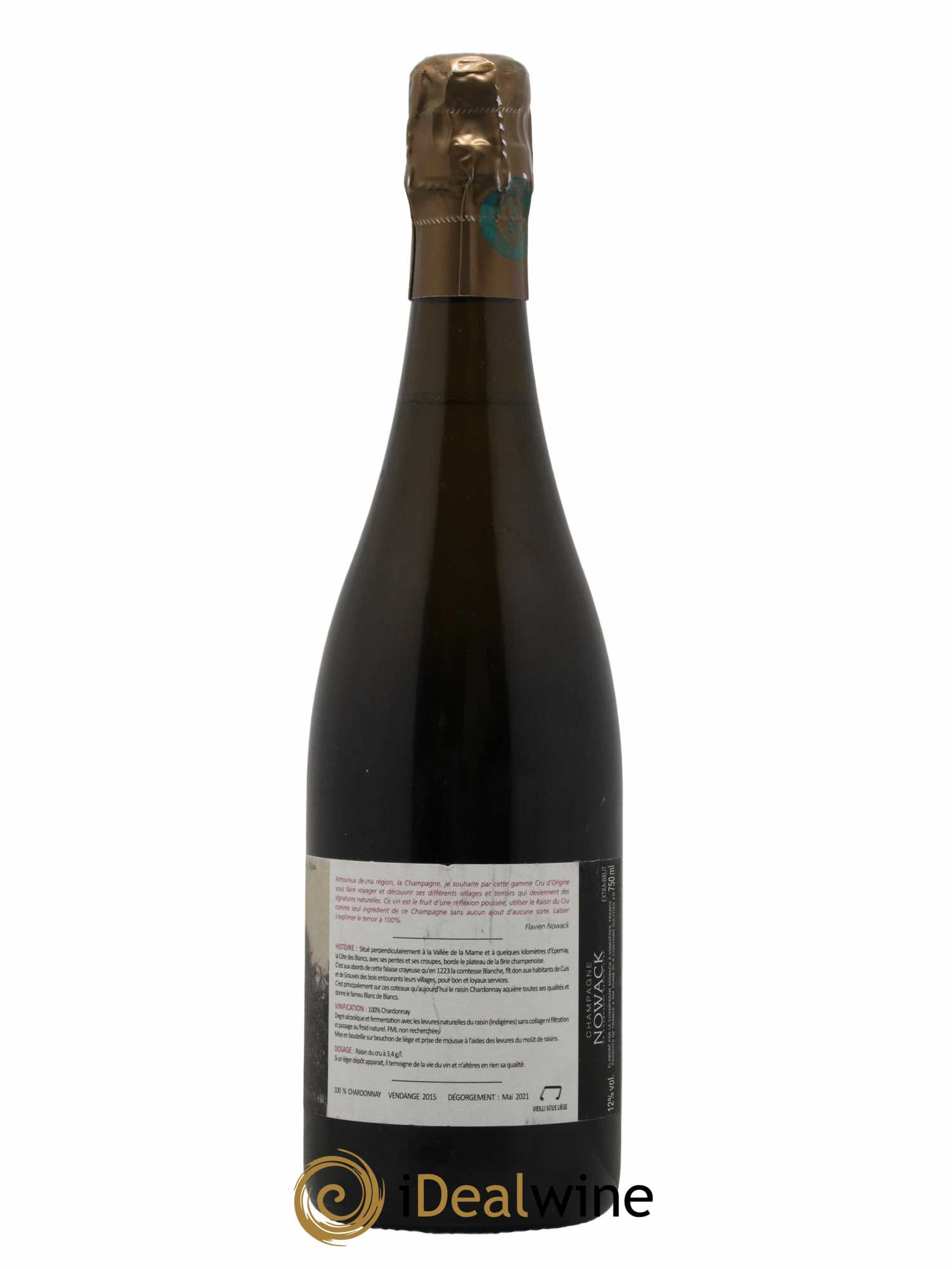 Champagne Cru d'Origine Cuis Premier Cru Domaine Nowack 2015 - Lot de 1 bouteille - 2