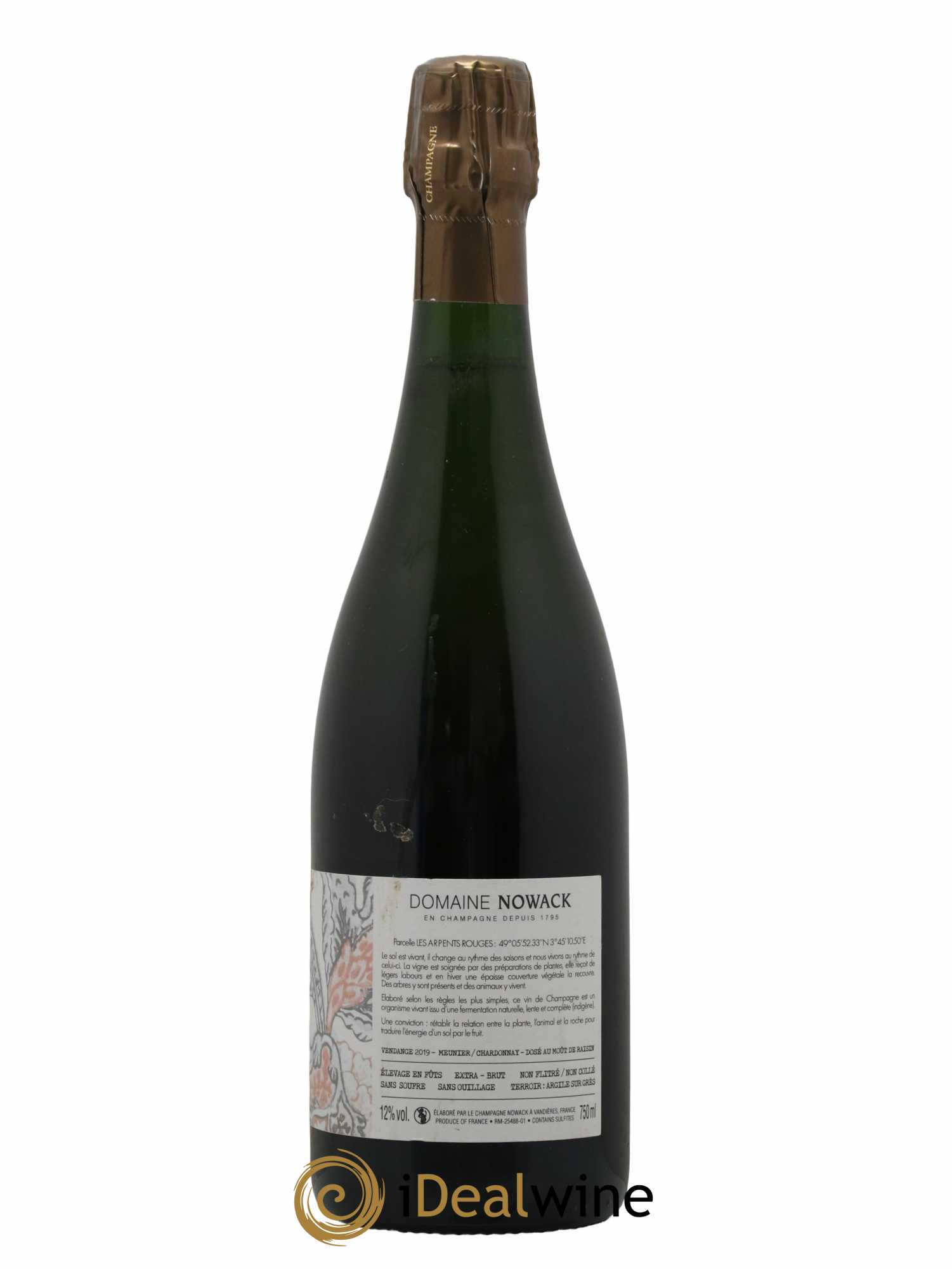 Arpent Rouge Brut Nature Nowack 2019 - Lot de 1 bouteille - 1