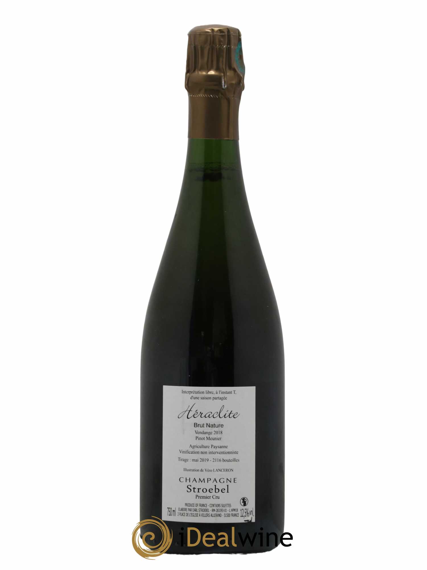 Héraclite Brut Nature Stroebel 1er Cru 2018 - Lot de 1 bouteille - 1